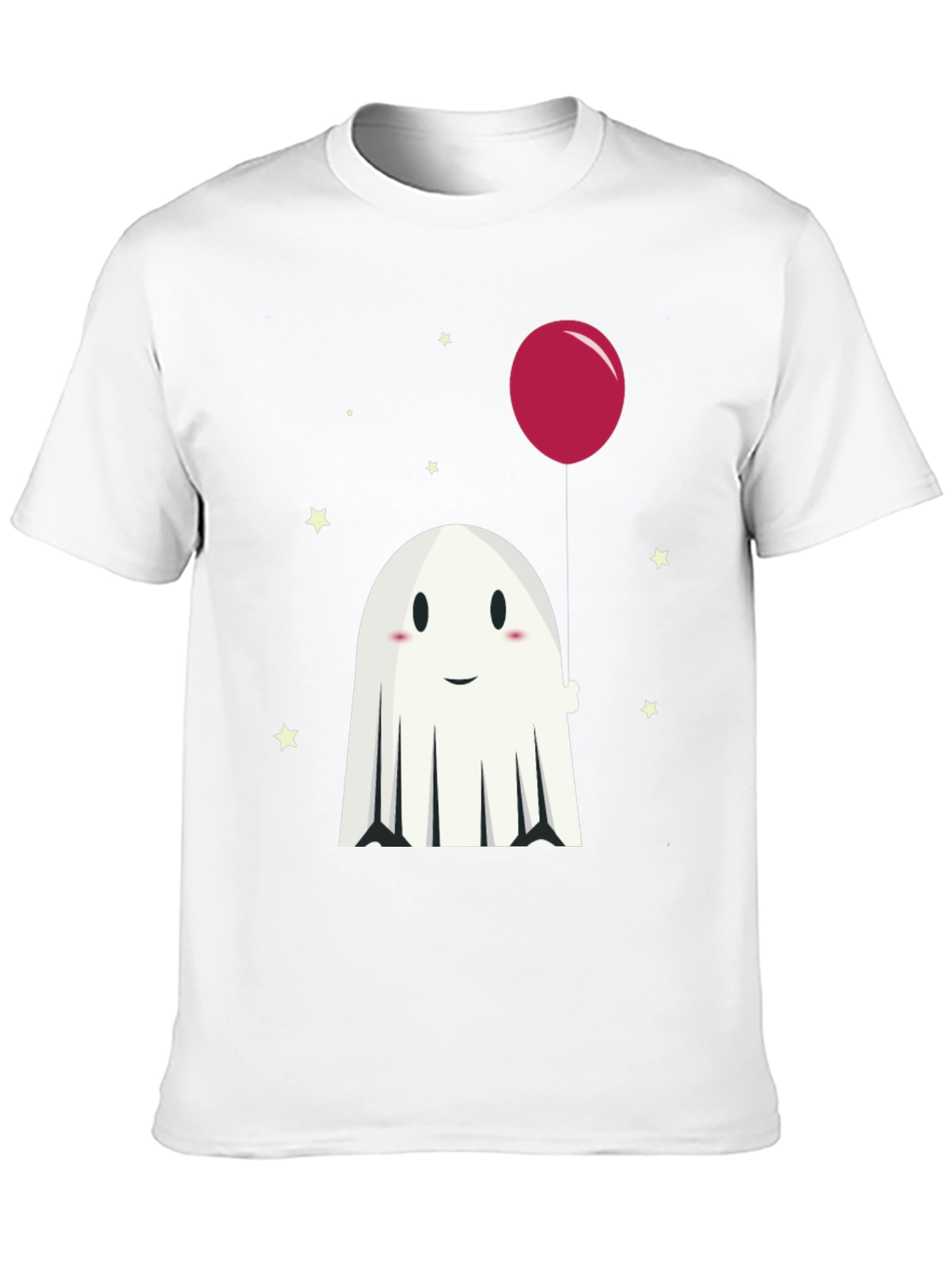 Cute Ghost & Balloon Graphic Tee