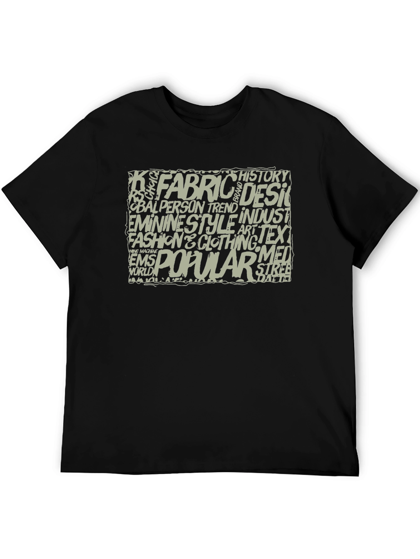 Word Art Graphic T-Shirt - Black