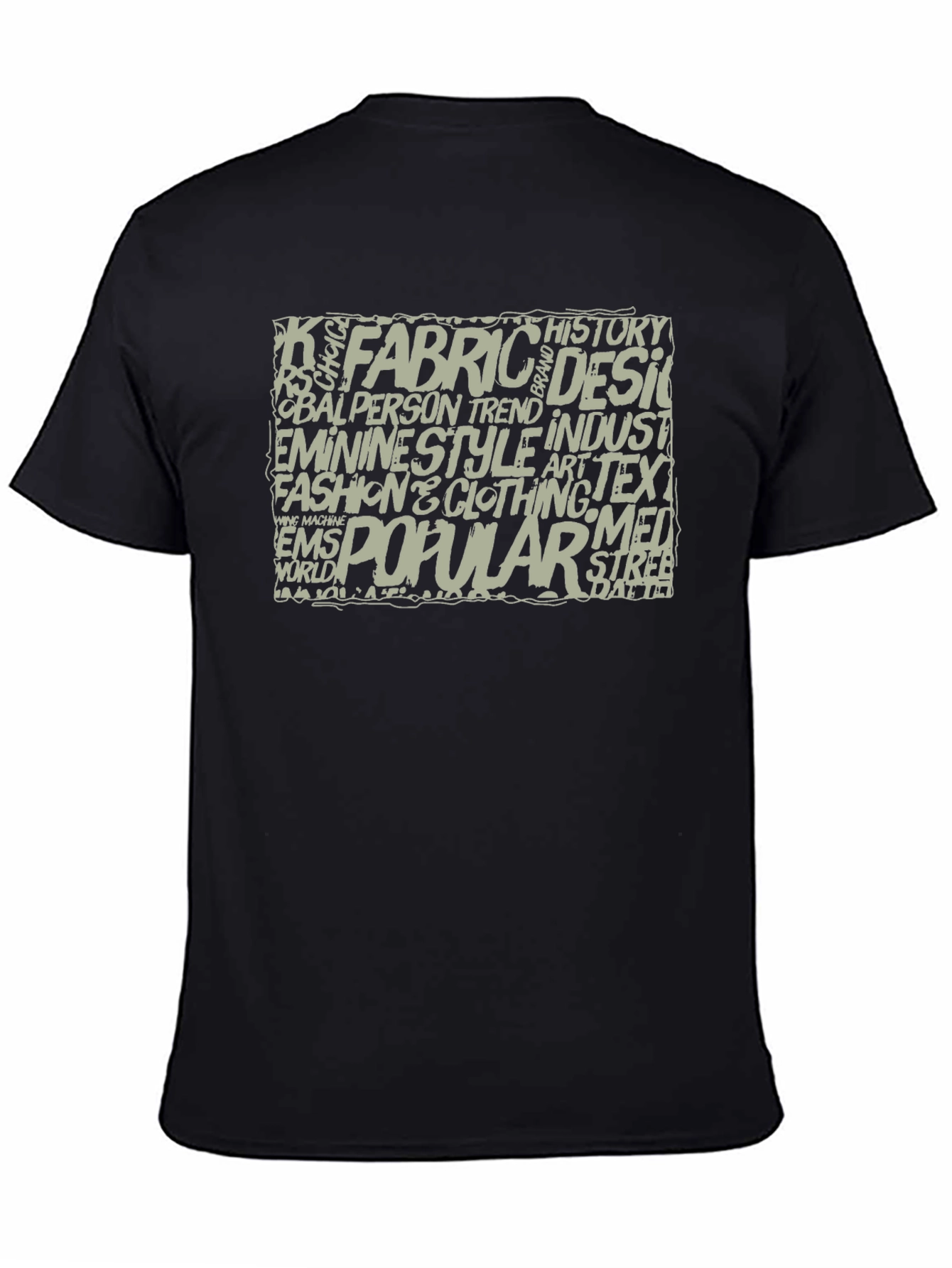 Word Art Graphic T-Shirt - Black