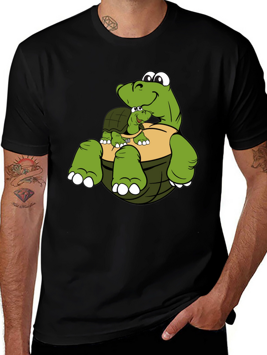 Cute Turtle Family Graphic T-Shirt