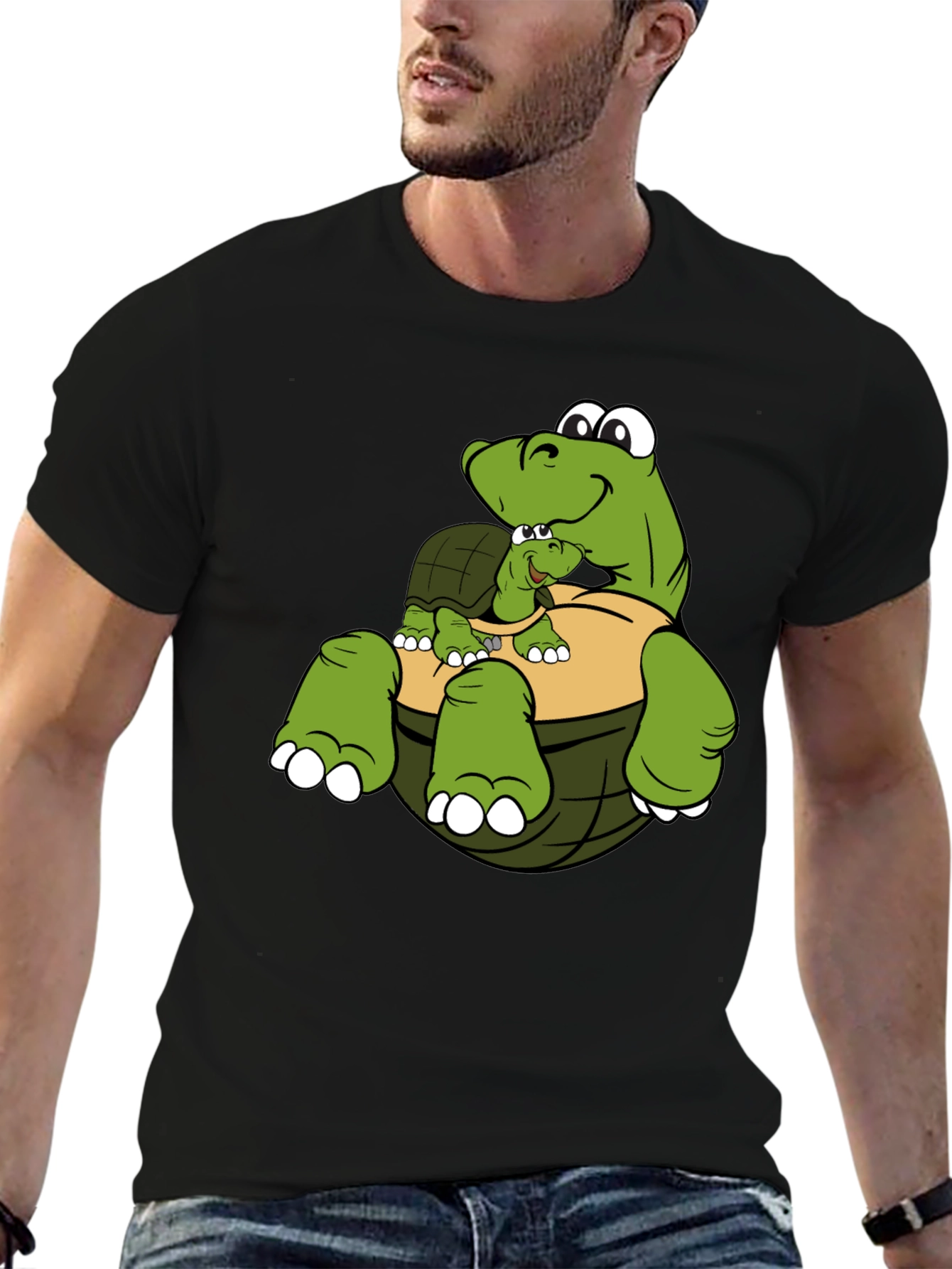 Cute Turtle Family Graphic T-Shirt