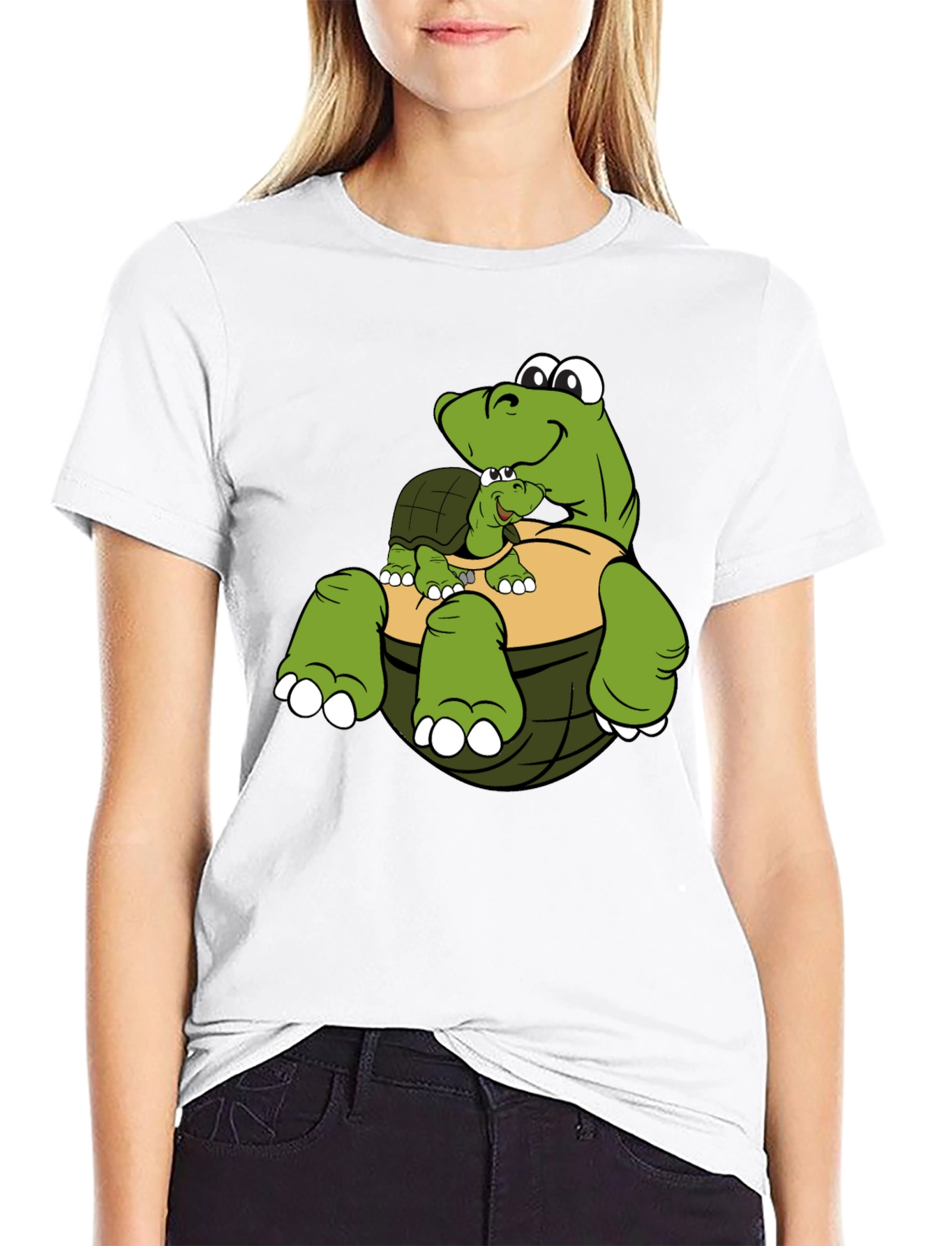 Cute Turtle Family Graphic T-Shirt