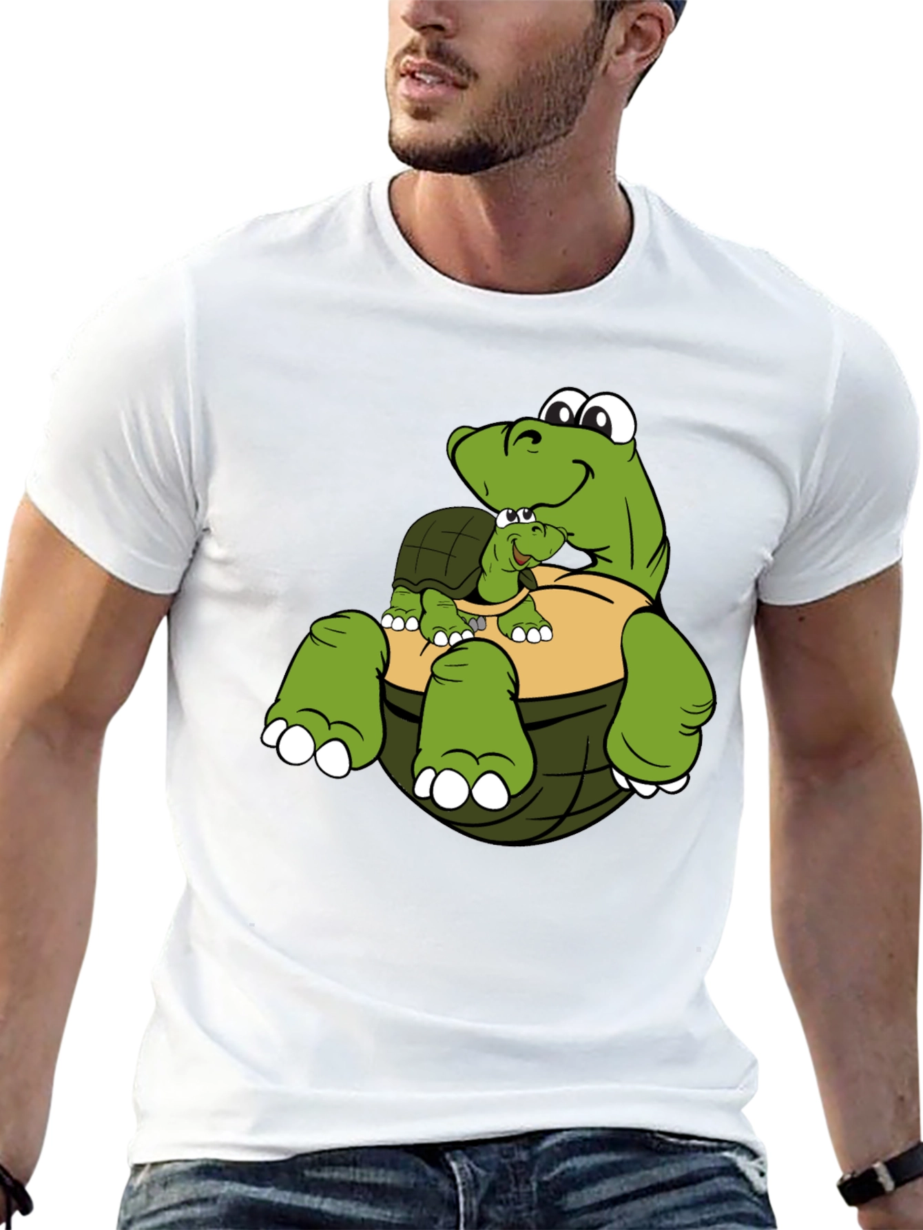 Cute Turtle Family Graphic T-Shirt