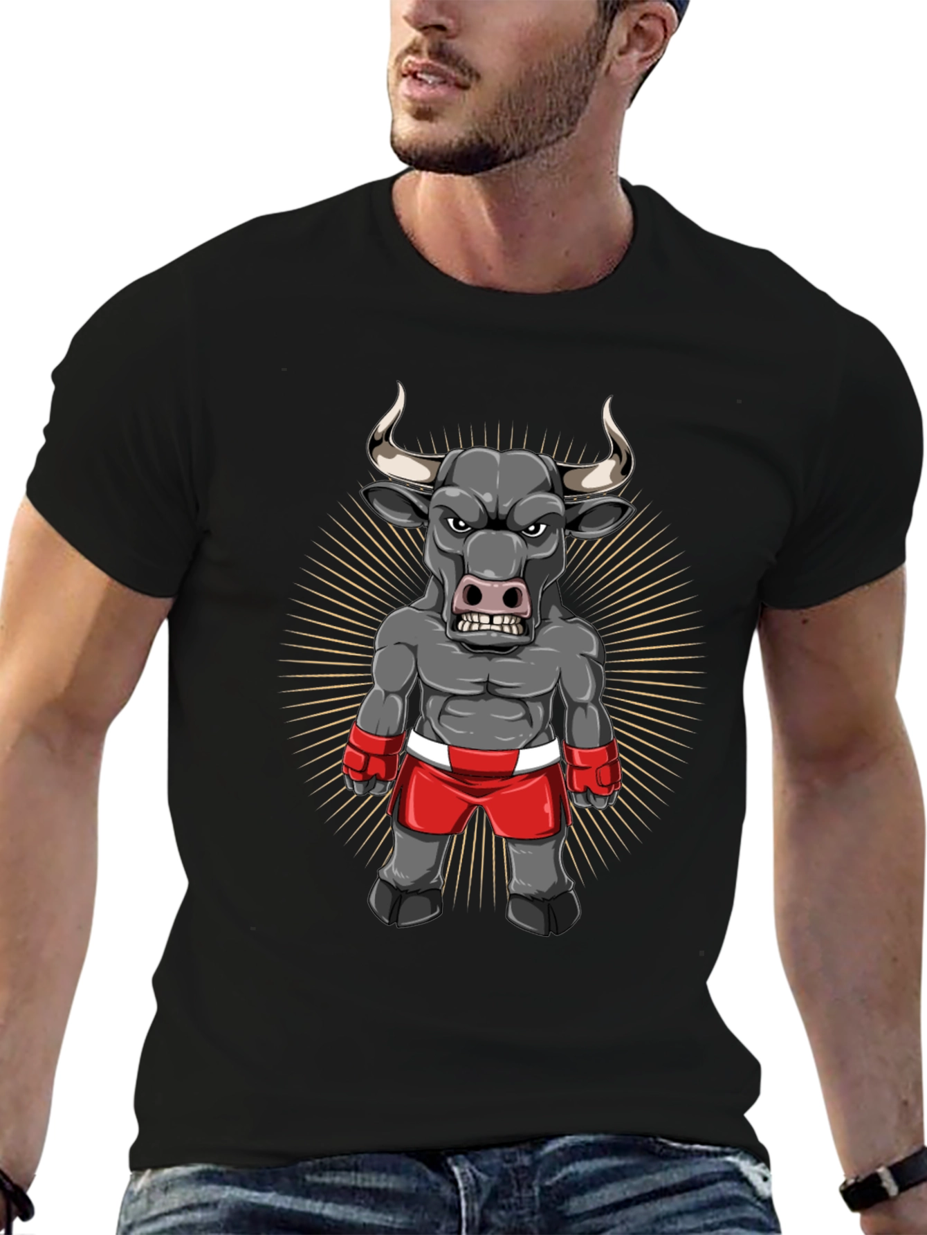 Bull Boxer Graphic Tee - Black