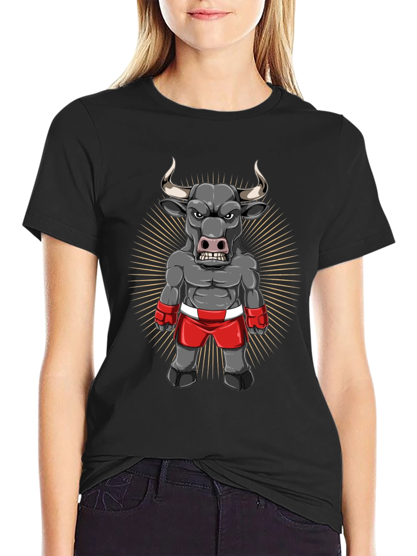 Bull Boxer Graphic Tee - Black