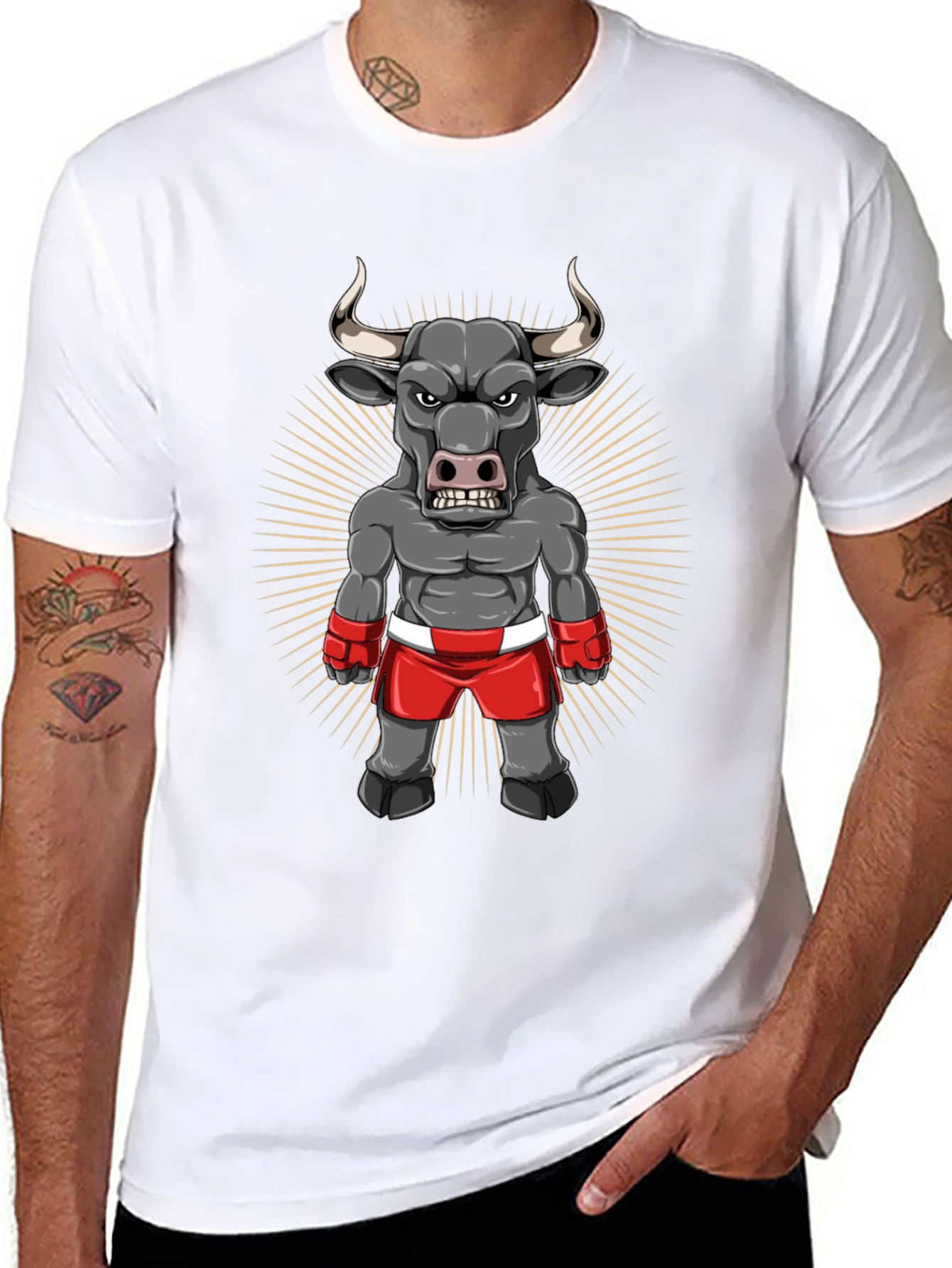 Bull Boxer Graphic Tee - Black
