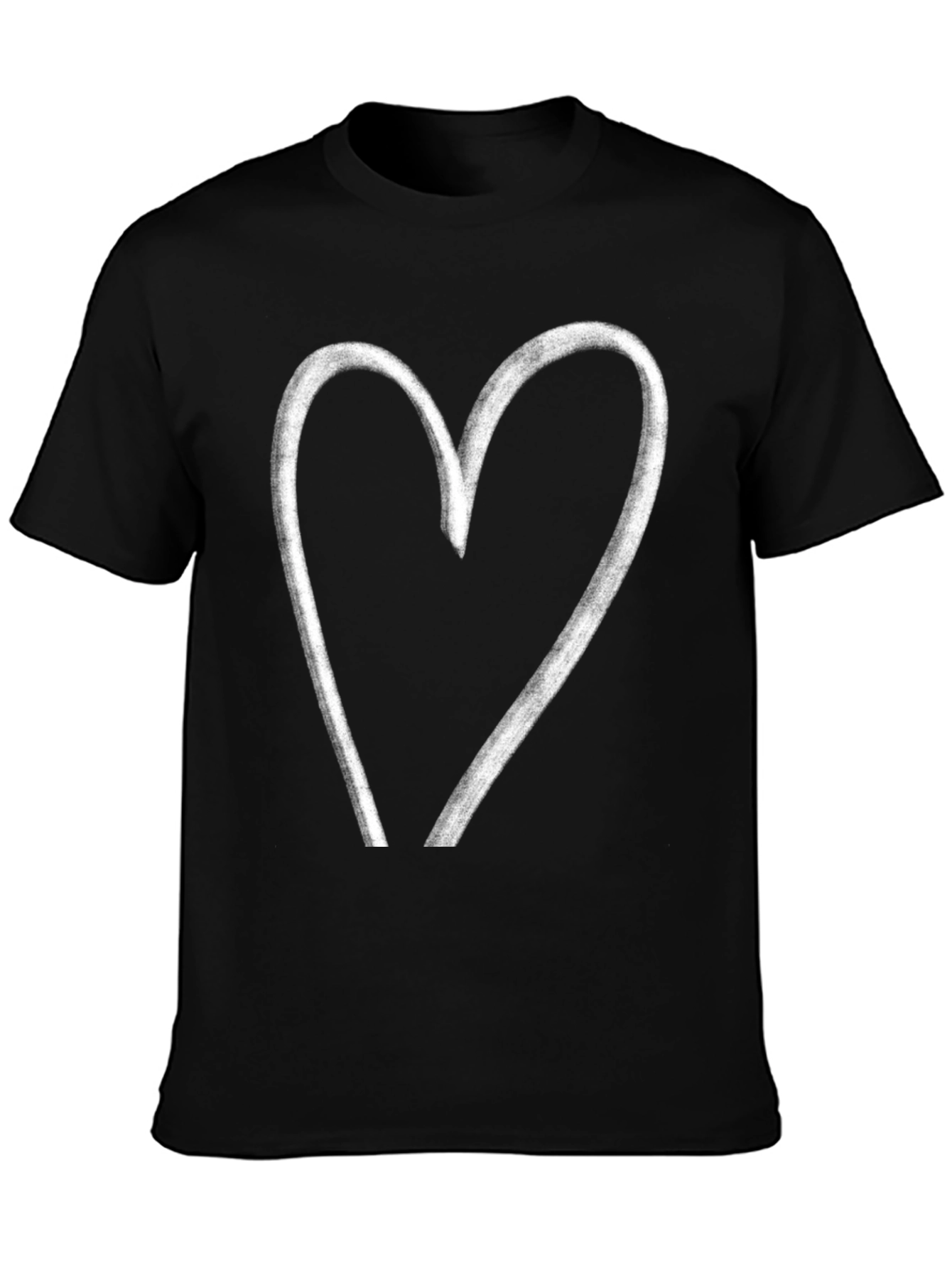 Heart Graphic Black T-Shirt - Casual Style