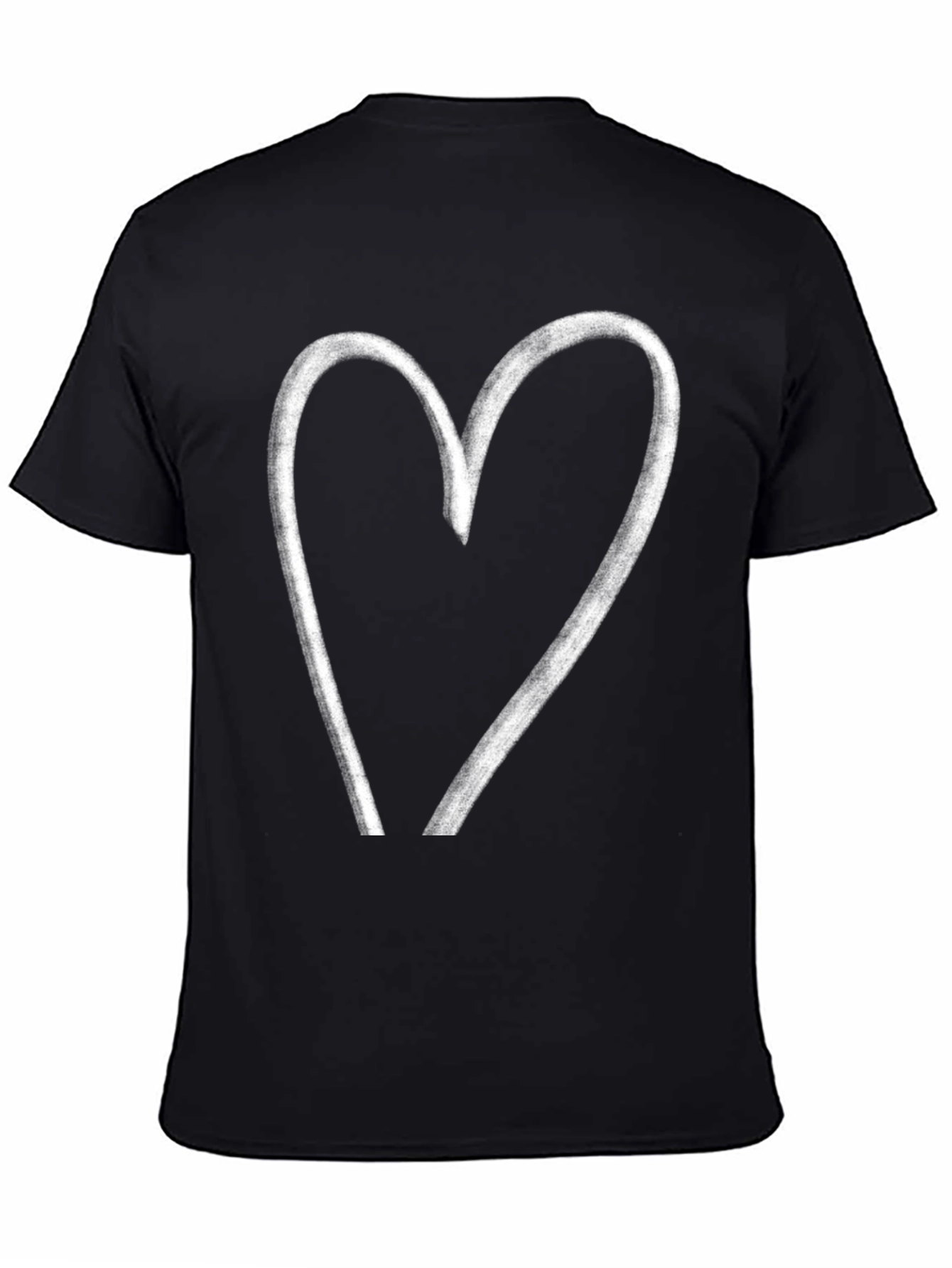 Heart Graphic Black T-Shirt - Casual Style