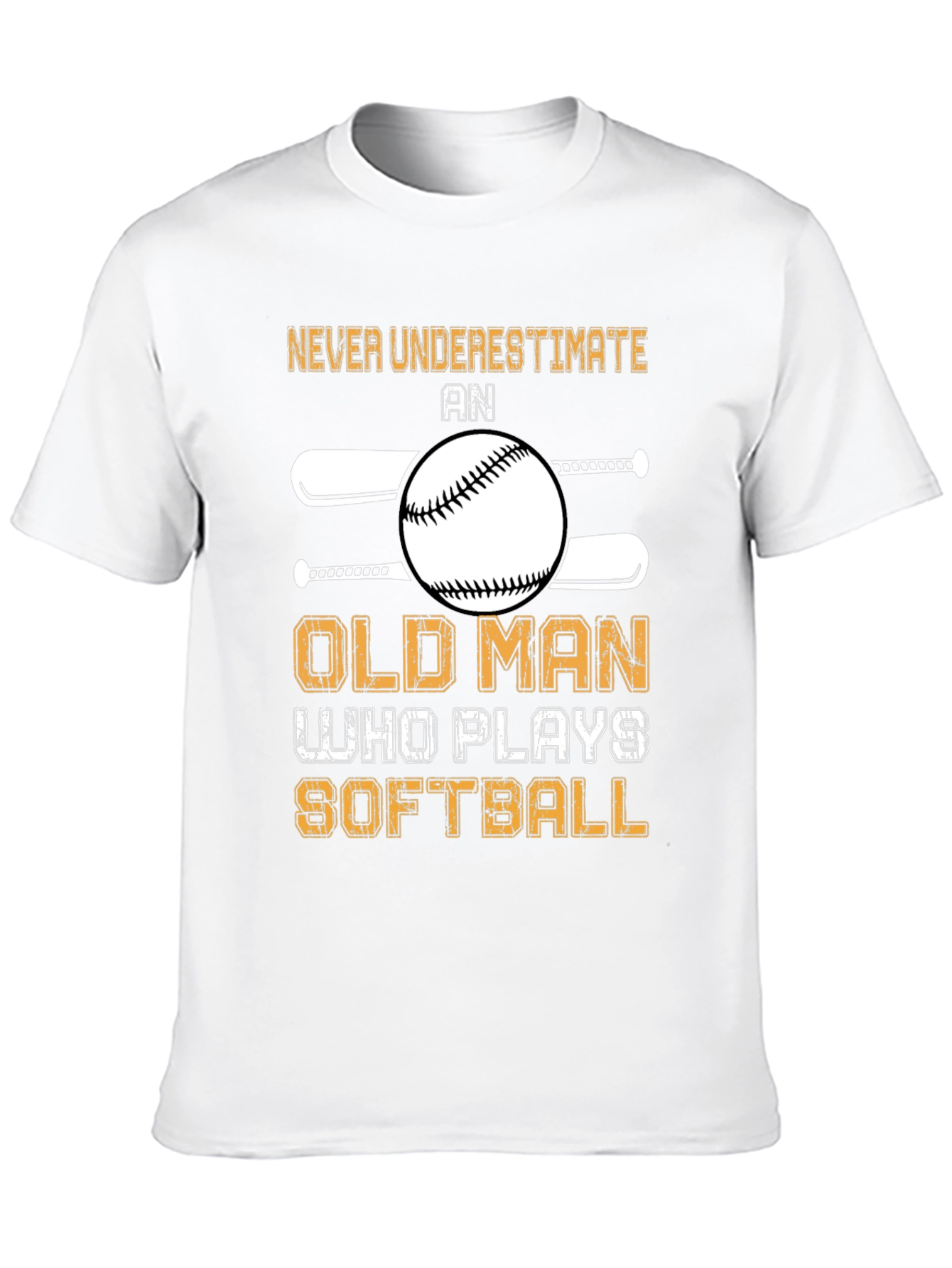 Old Man Softball Graphic T-Shirt