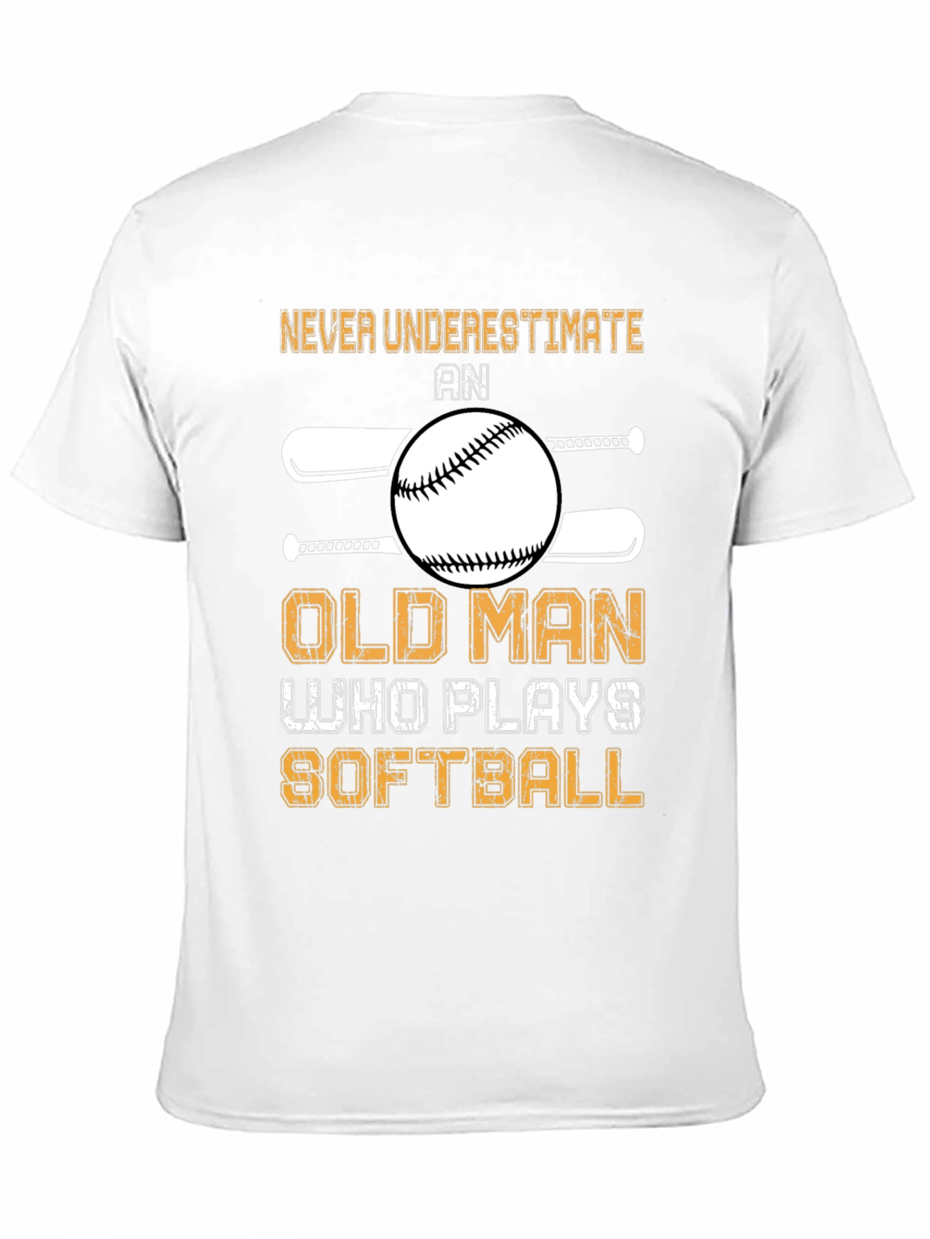 Old Man Softball Graphic T-Shirt