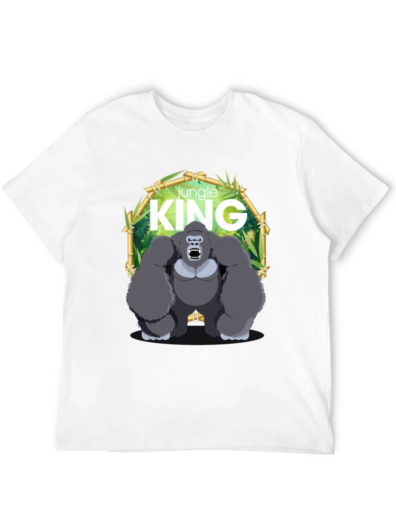 Jungle King Gorilla Graphic Black T-Shirt