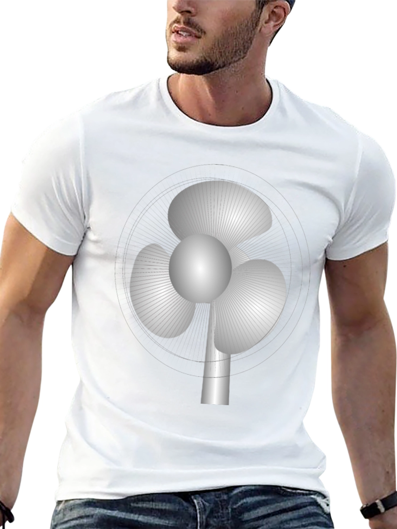 Novelty Fan Graphic Tee - Cool & Comfortable