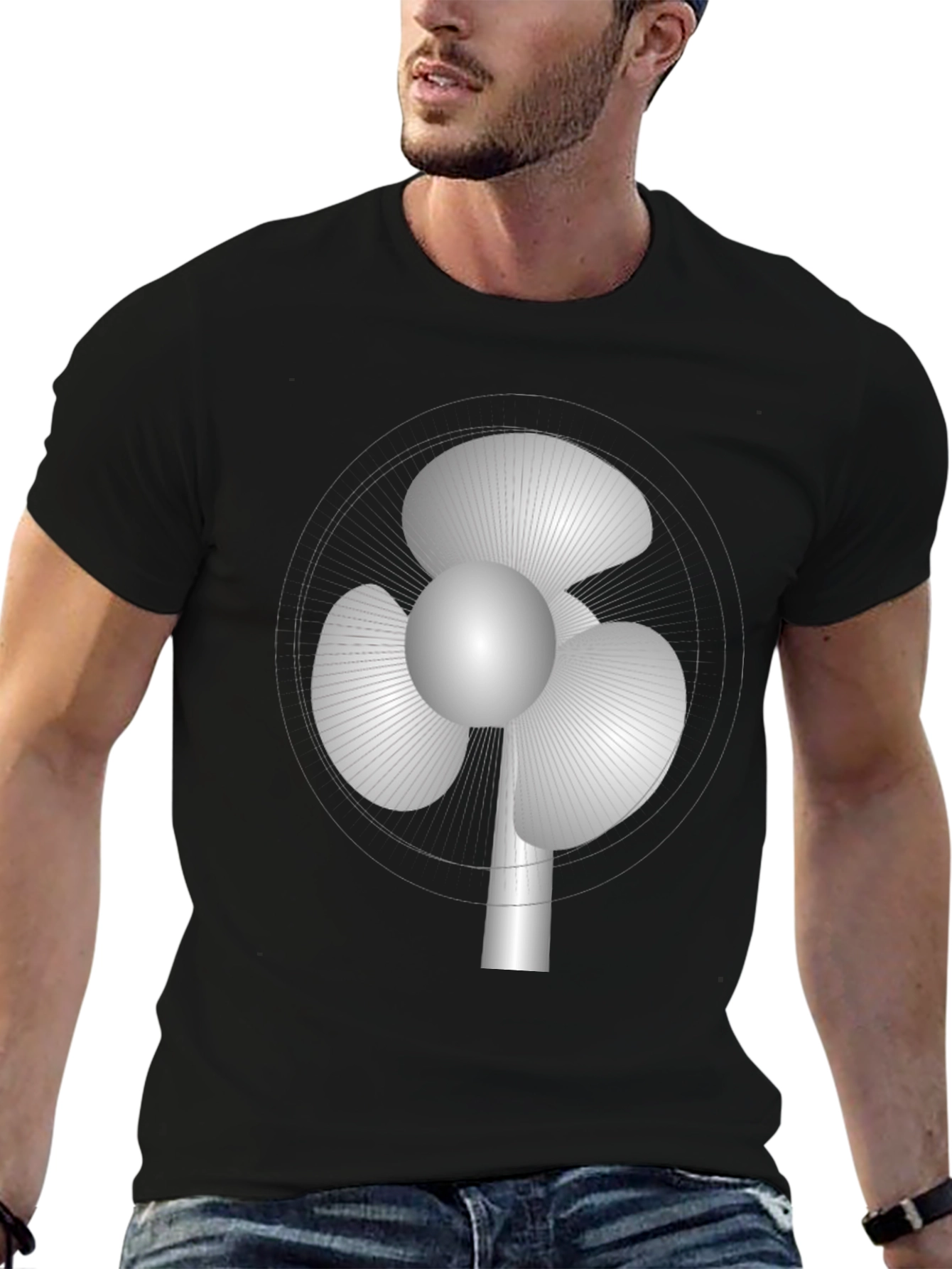 Novelty Fan Graphic Tee - Cool & Comfortable