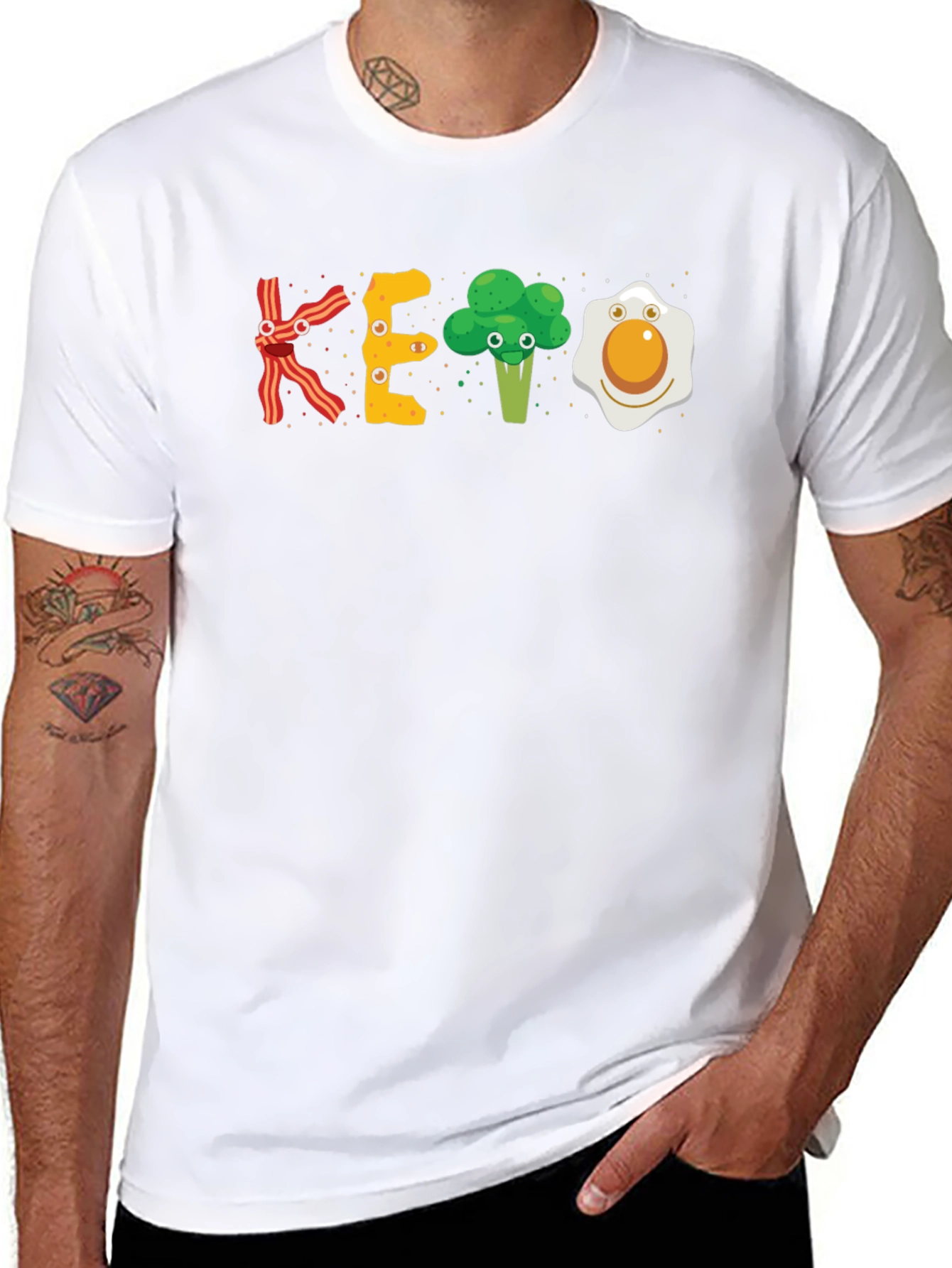 KETO T-Shirt Bacon Broccoli Egg Diet Tee