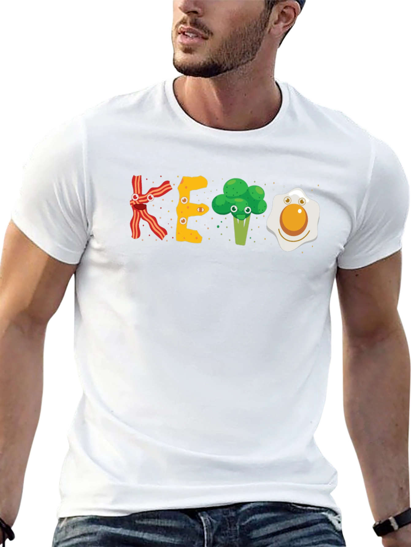 KETO T-Shirt Bacon Broccoli Egg Diet Tee
