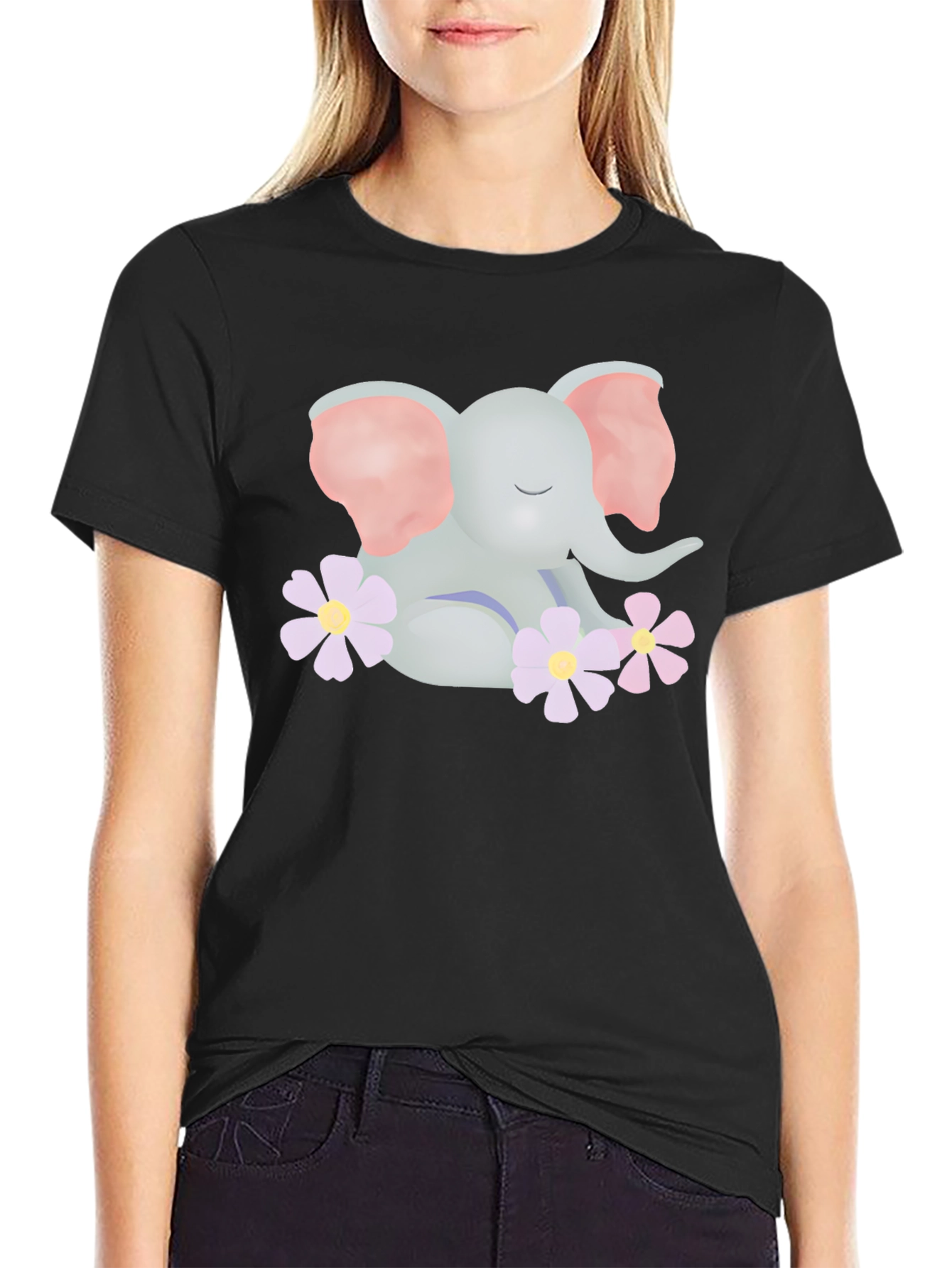 Cute Elephant Graphic T-Shirt - Soft Cotton Blend