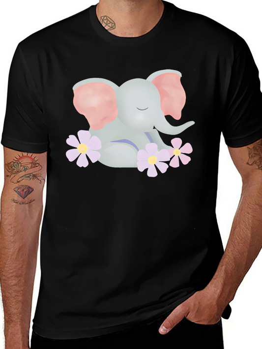 Cute Elephant Graphic T-Shirt - Soft Cotton Blend
