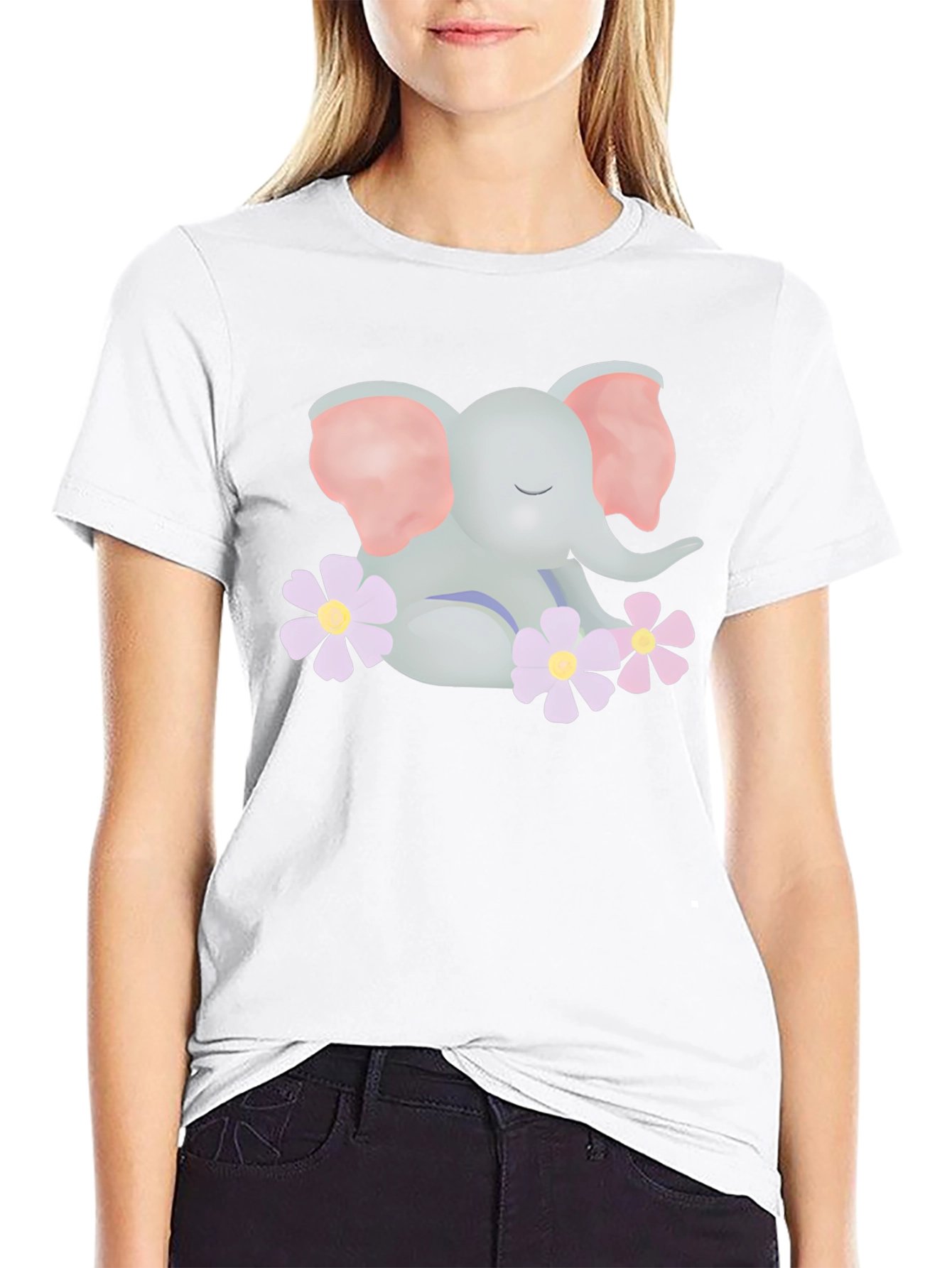 Cute Elephant Graphic T-Shirt - Soft Cotton Blend