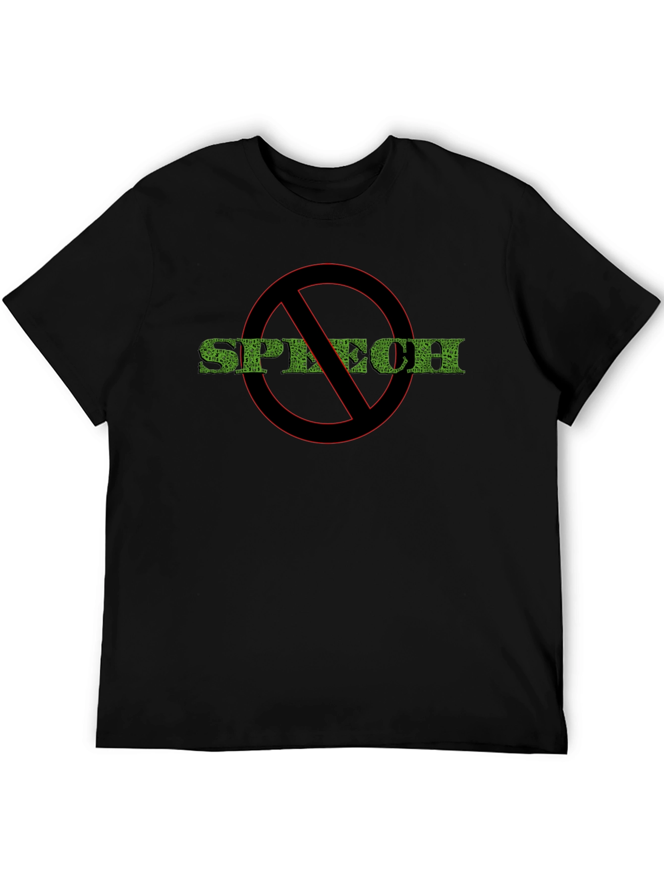 No Speech T-Shirt - Black Protest Tee