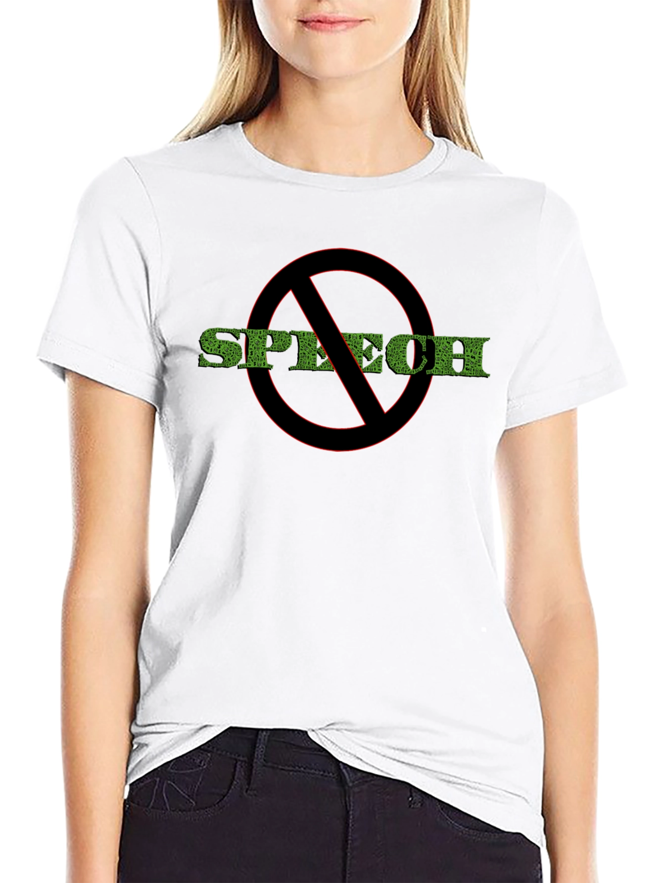 No Speech T-Shirt - Black Protest Tee