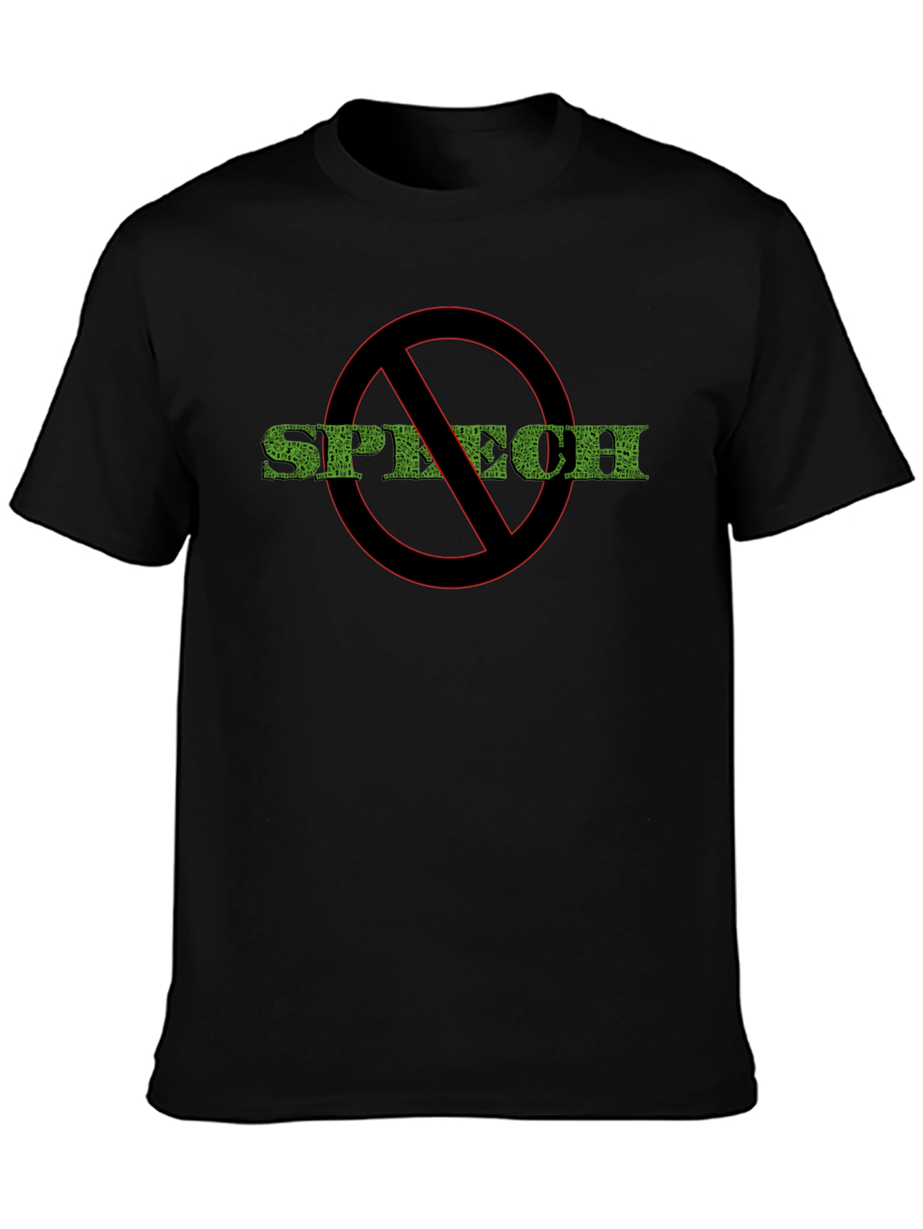 No Speech T-Shirt - Black Protest Tee