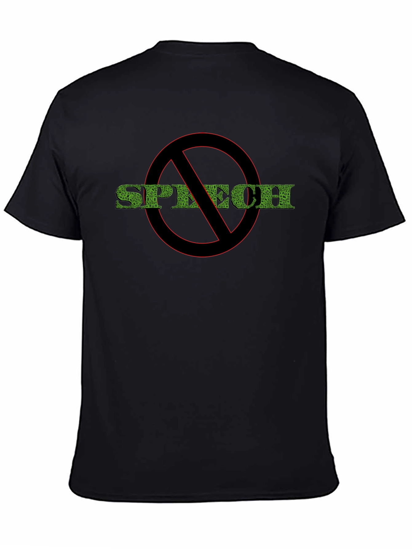 No Speech T-Shirt - Black Protest Tee