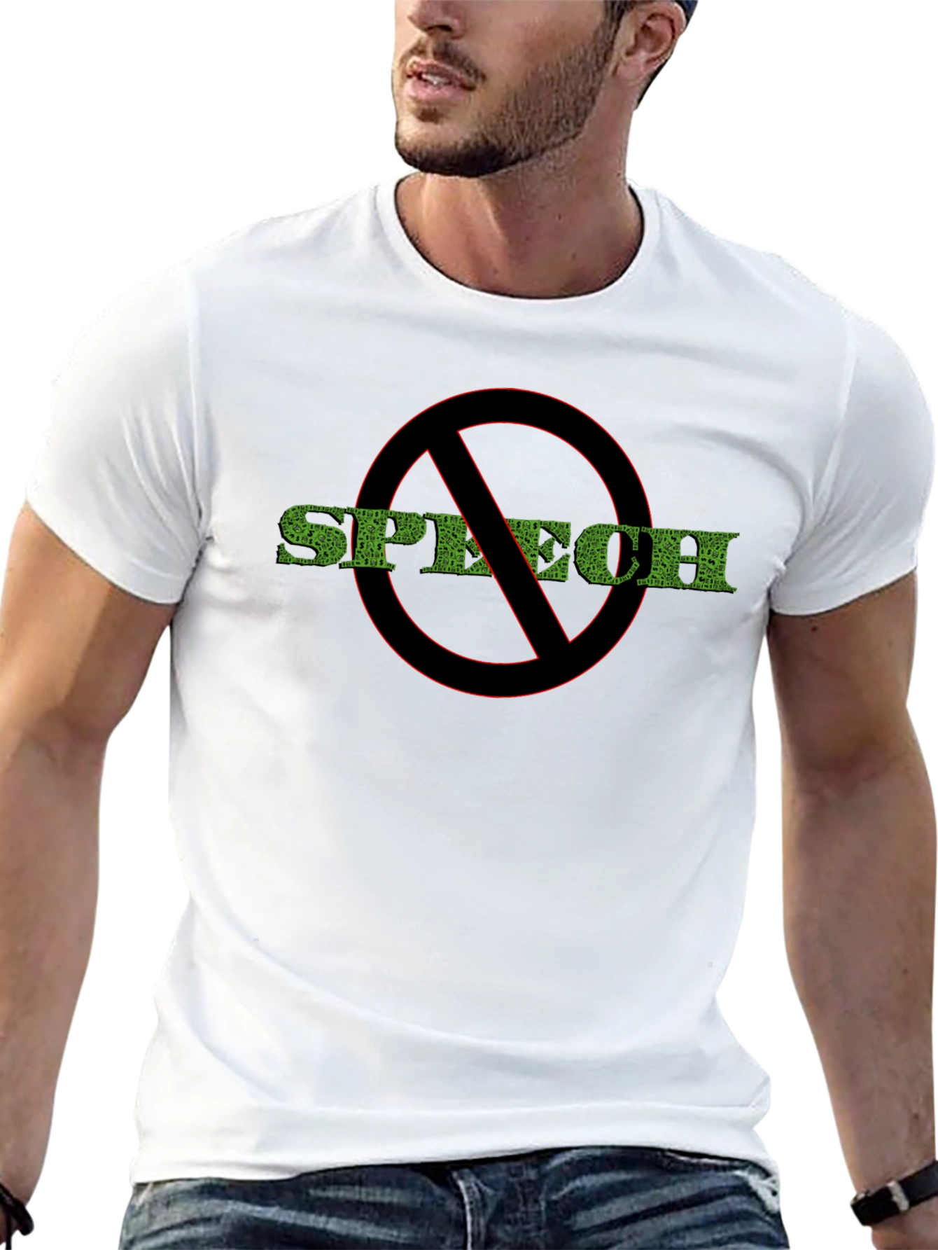 No Speech T-Shirt - Black Protest Tee