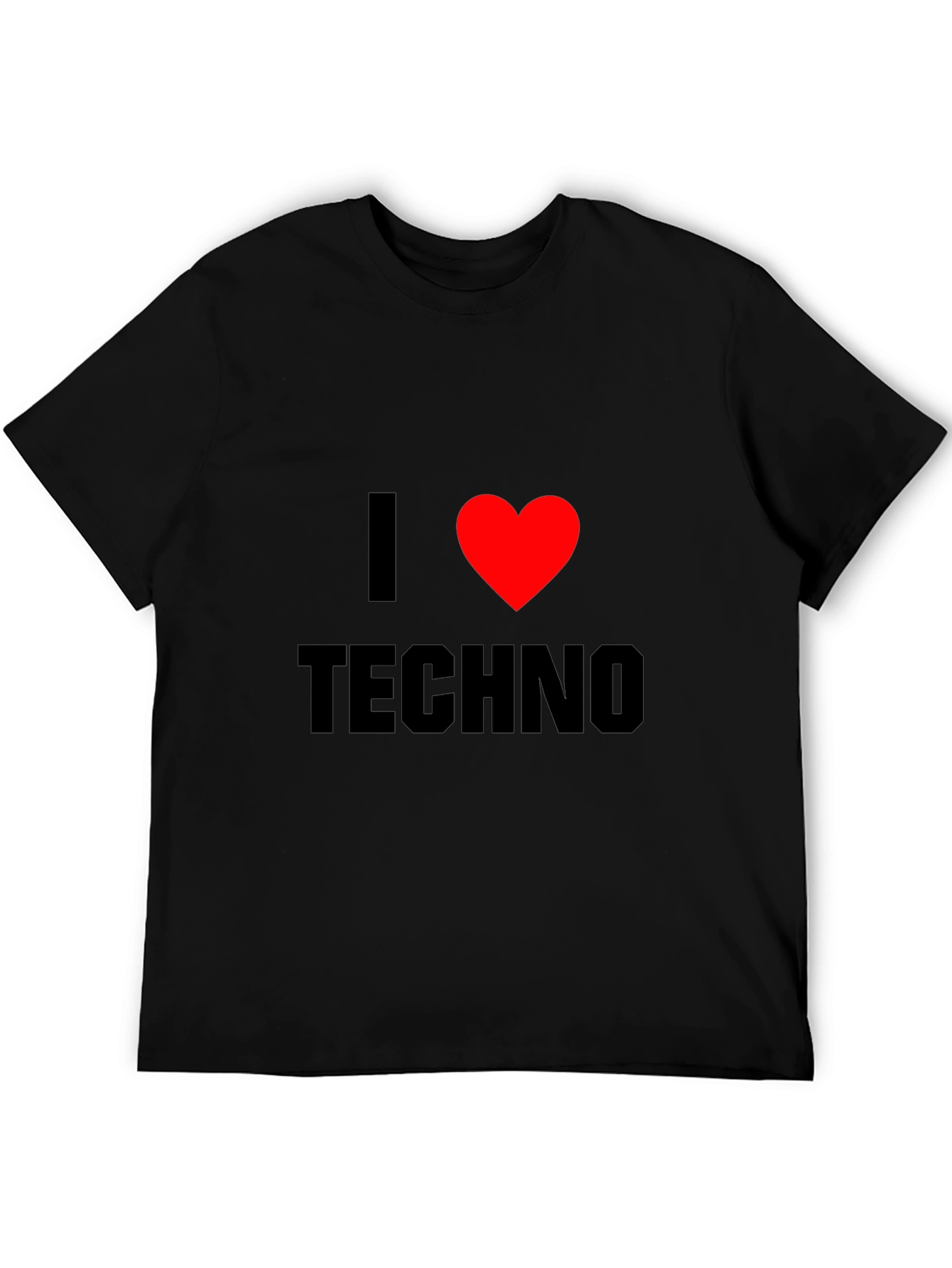 I Love Techno Black T-Shirt
