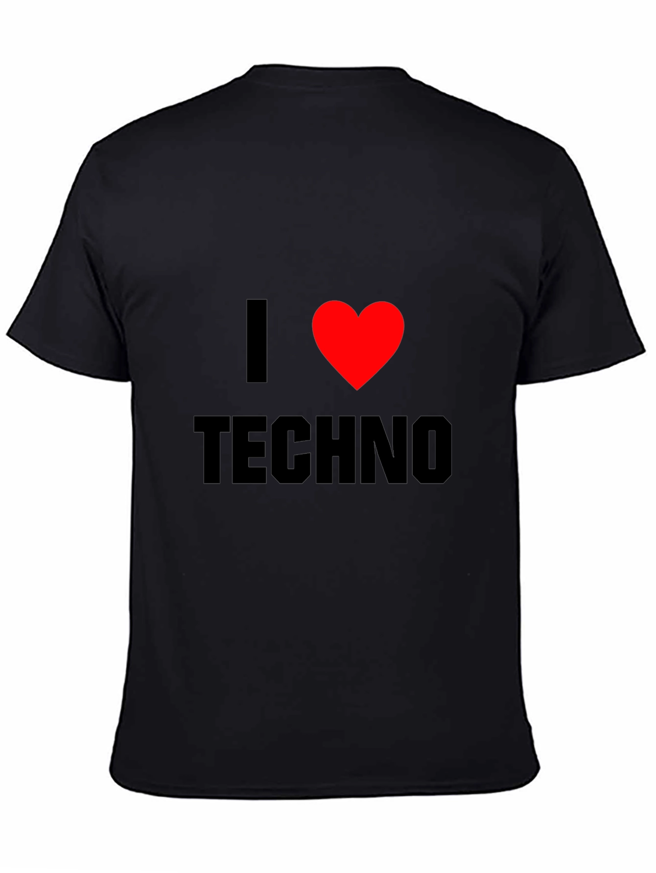 I Love Techno Black T-Shirt