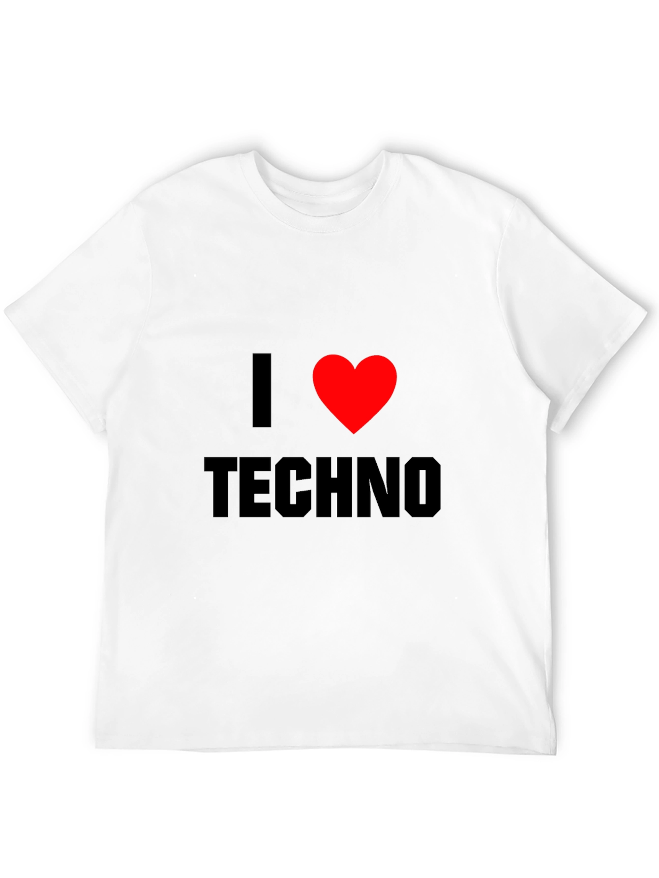 I Love Techno Black T-Shirt