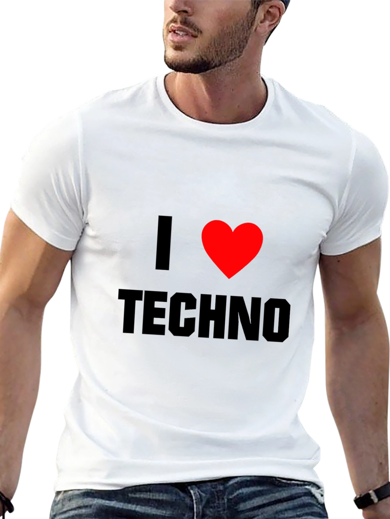 I Love Techno Black T-Shirt