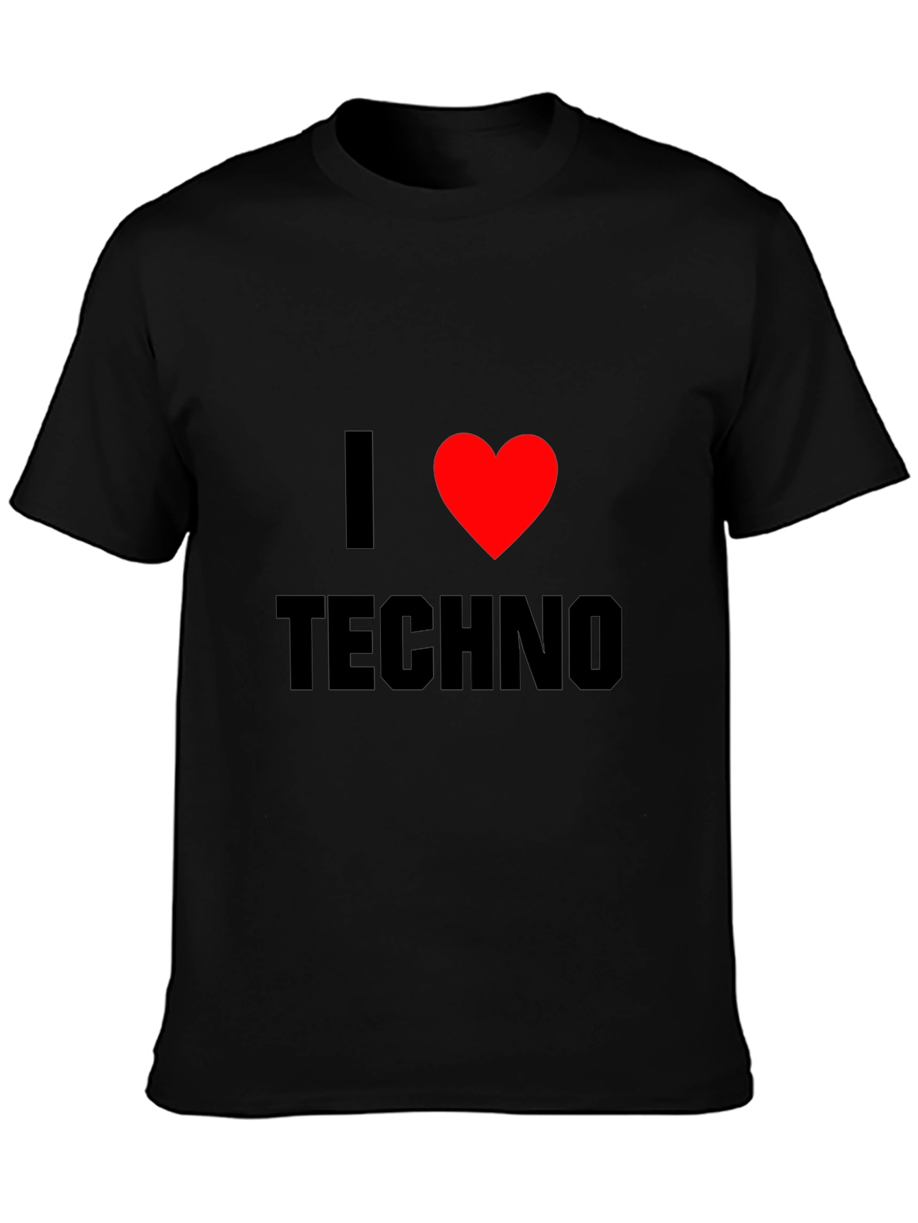 I Love Techno Black T-Shirt