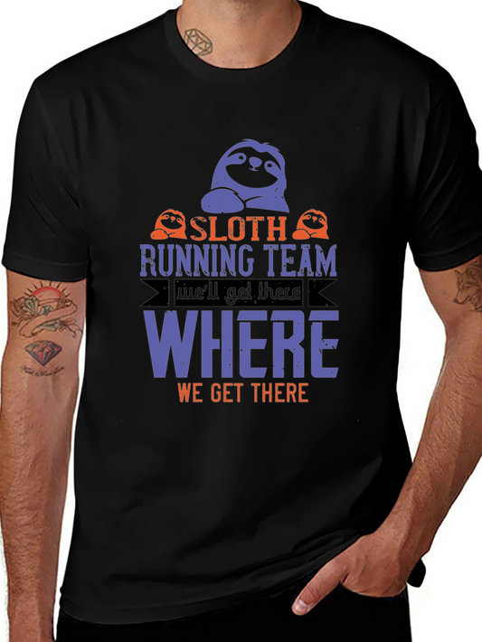 Sloth Running Team T-Shirt - Funny Novelty Tee
