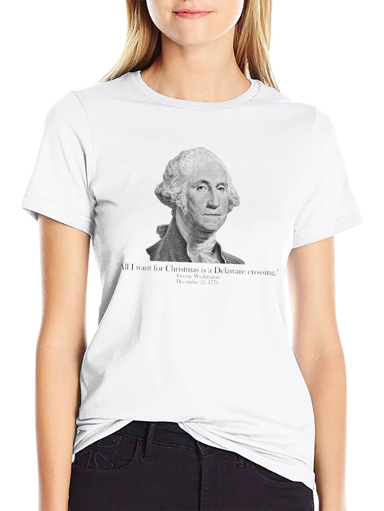 George Washington Delaware Crossing Christmas T-Shirt