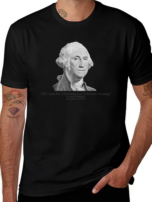 George Washington Delaware Crossing Christmas T-Shirt