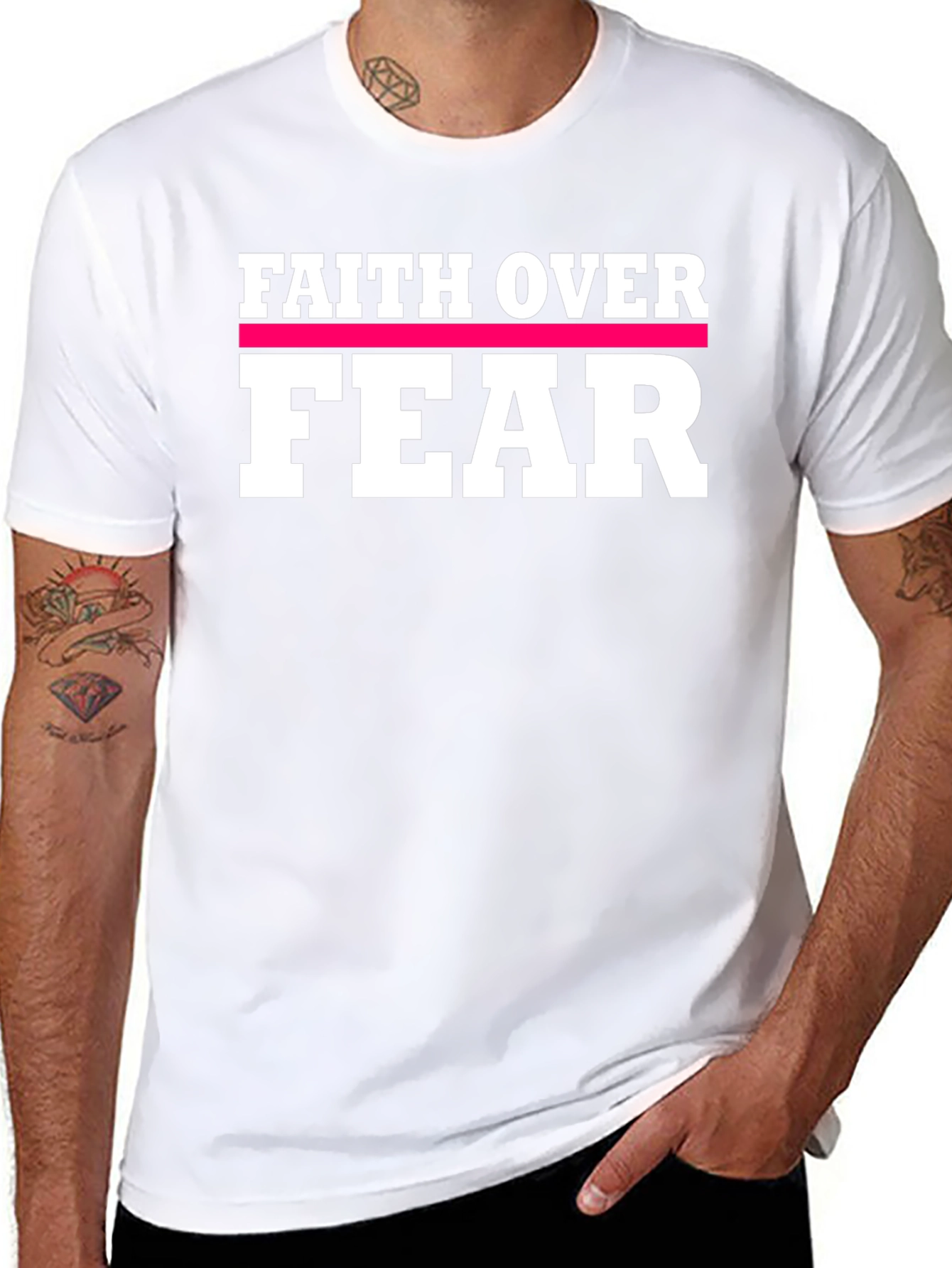 Faith Over Fear Black T-Shirt