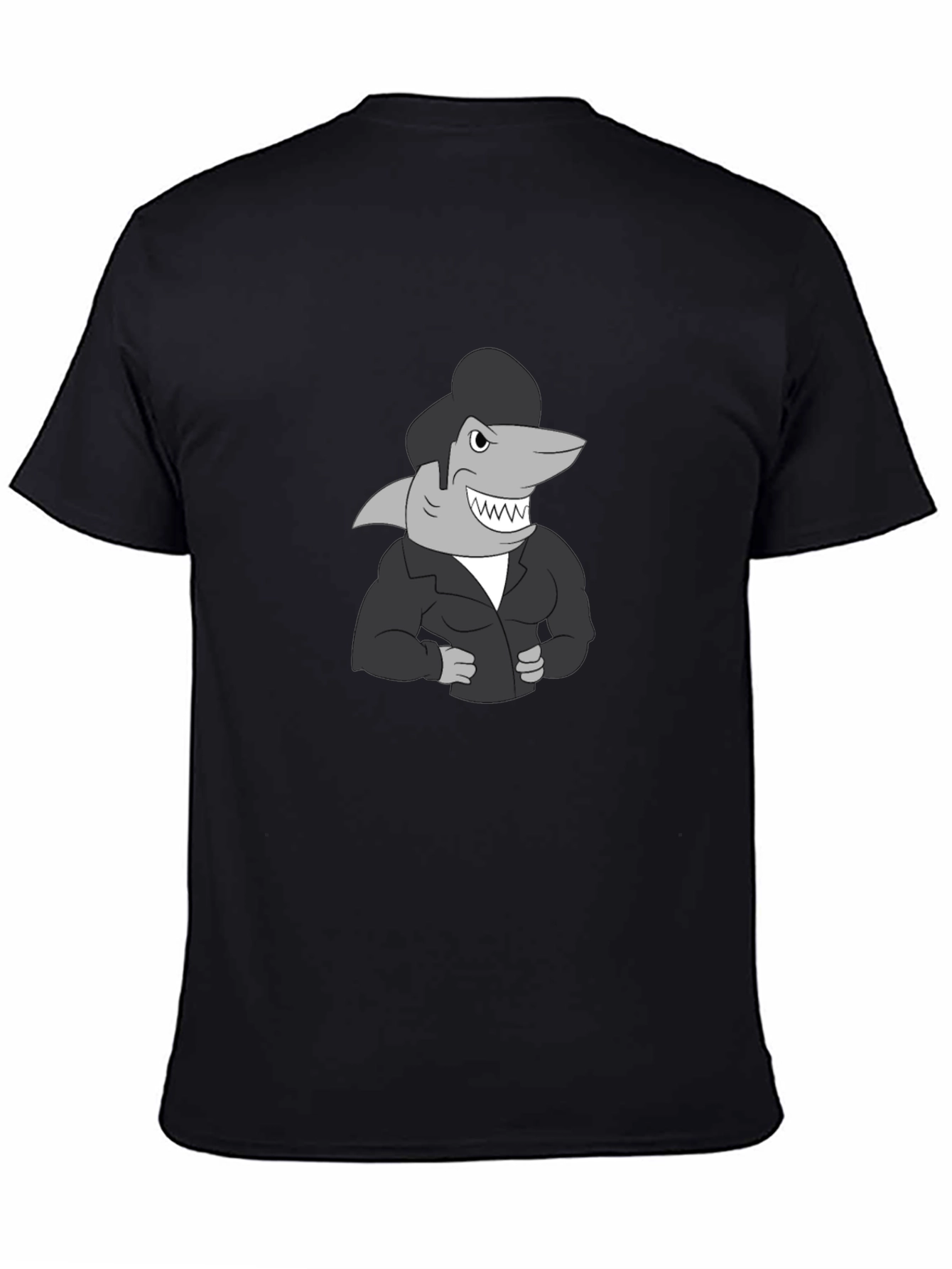Cool Shark Retro Style Black T-Shirt