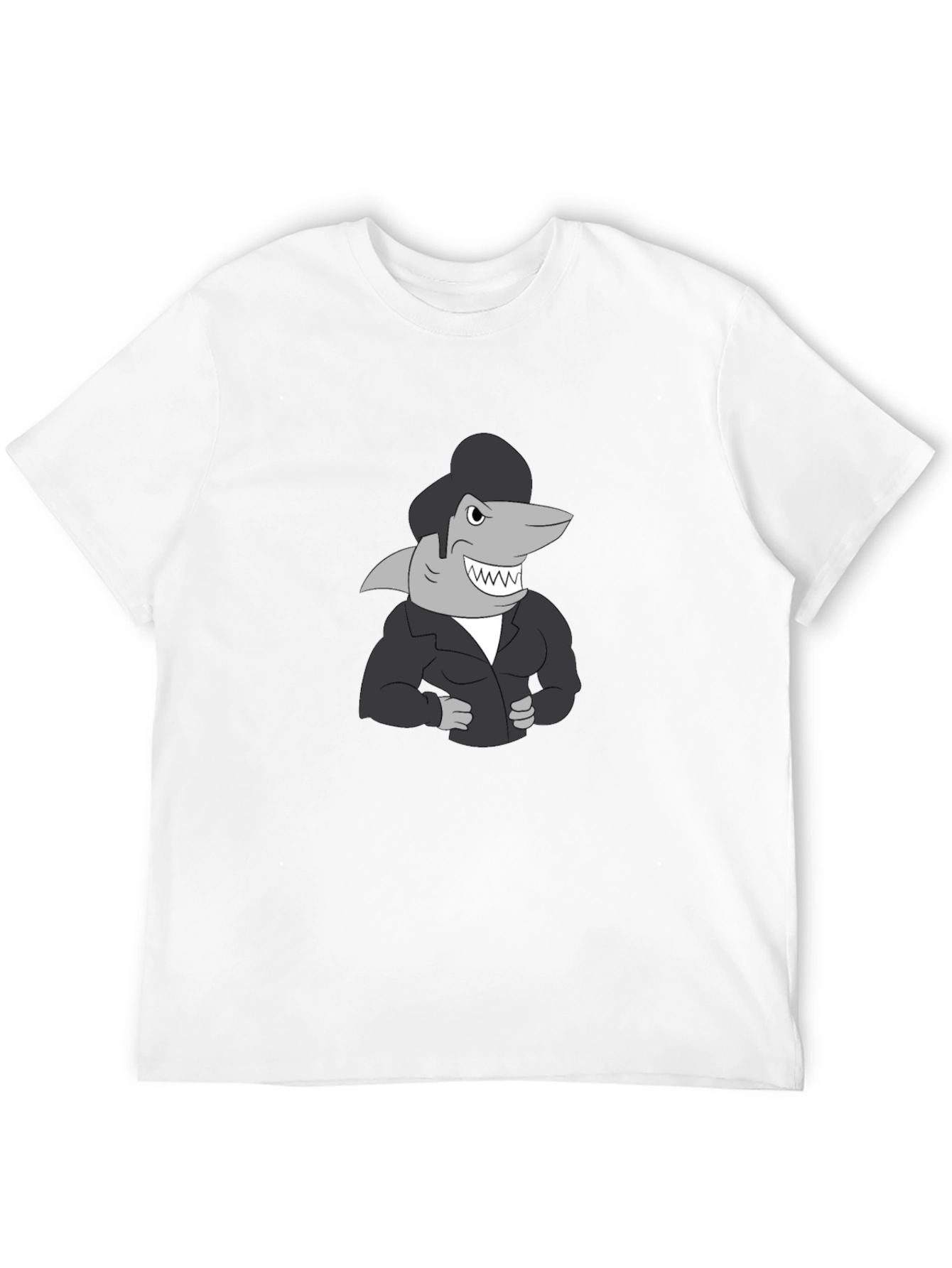 Cool Shark Retro Style Black T-Shirt