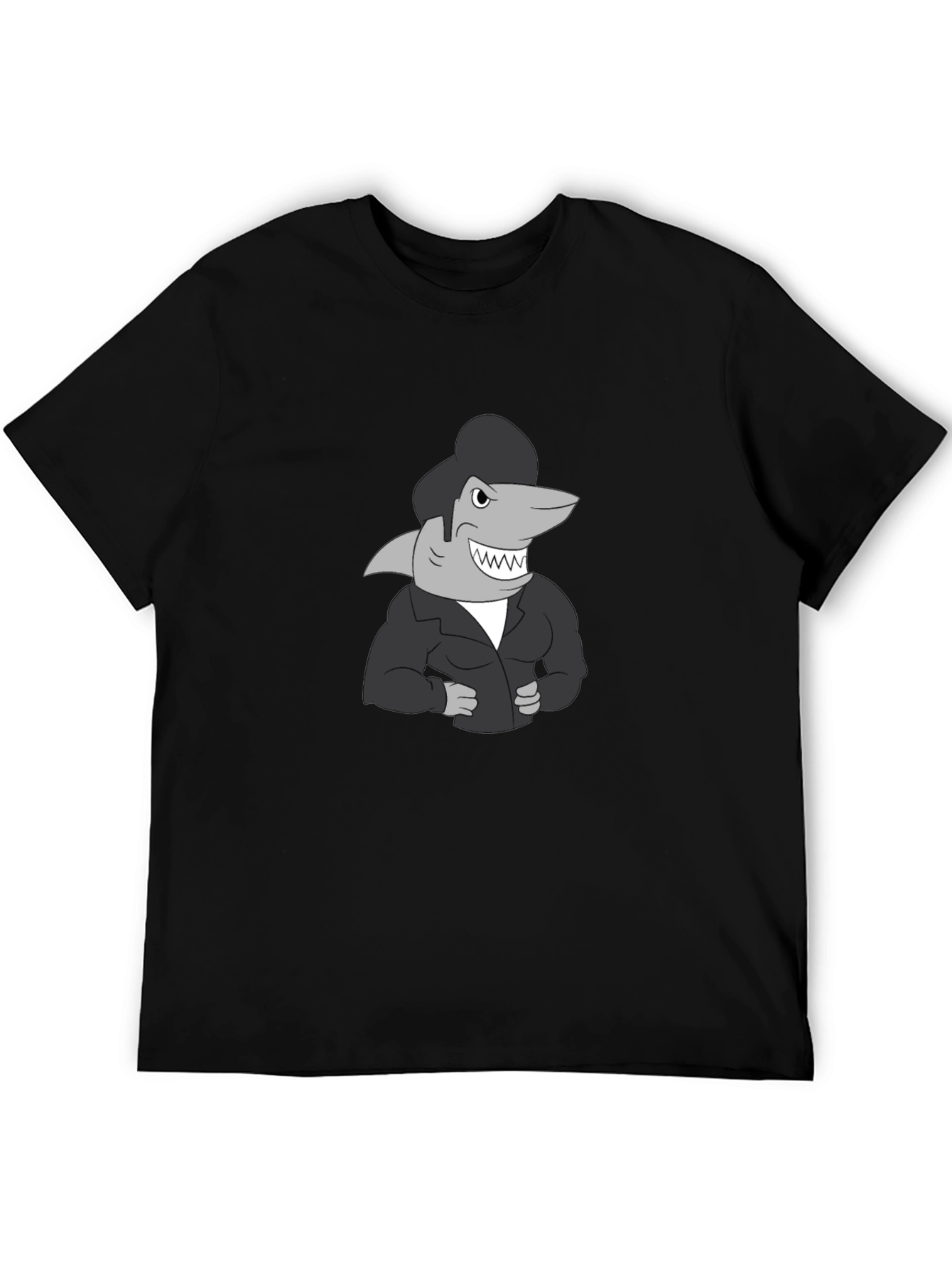 Cool Shark Retro Style Black T-Shirt
