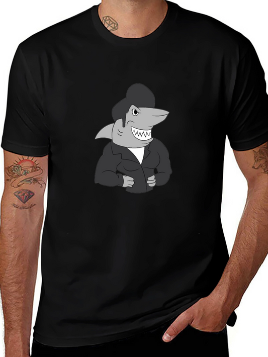 Cool Shark Retro Style Black T-Shirt