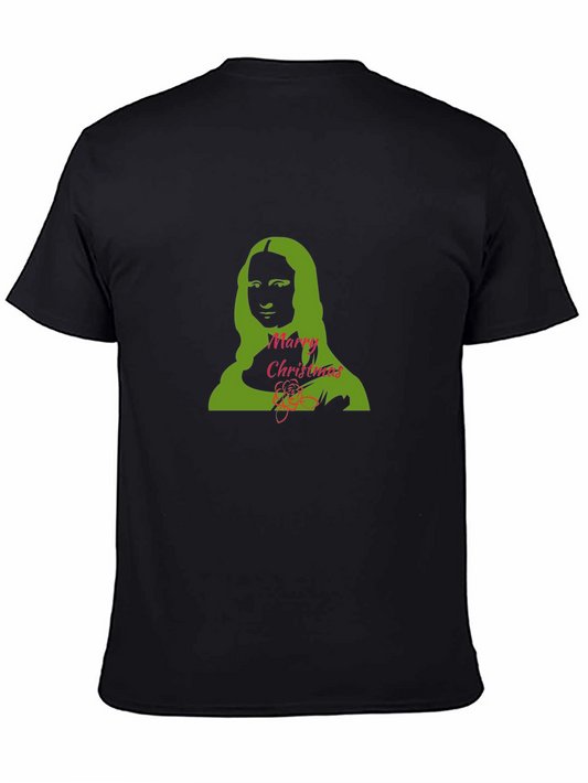 Mona Lisa Merry Christmas Graphic Tee