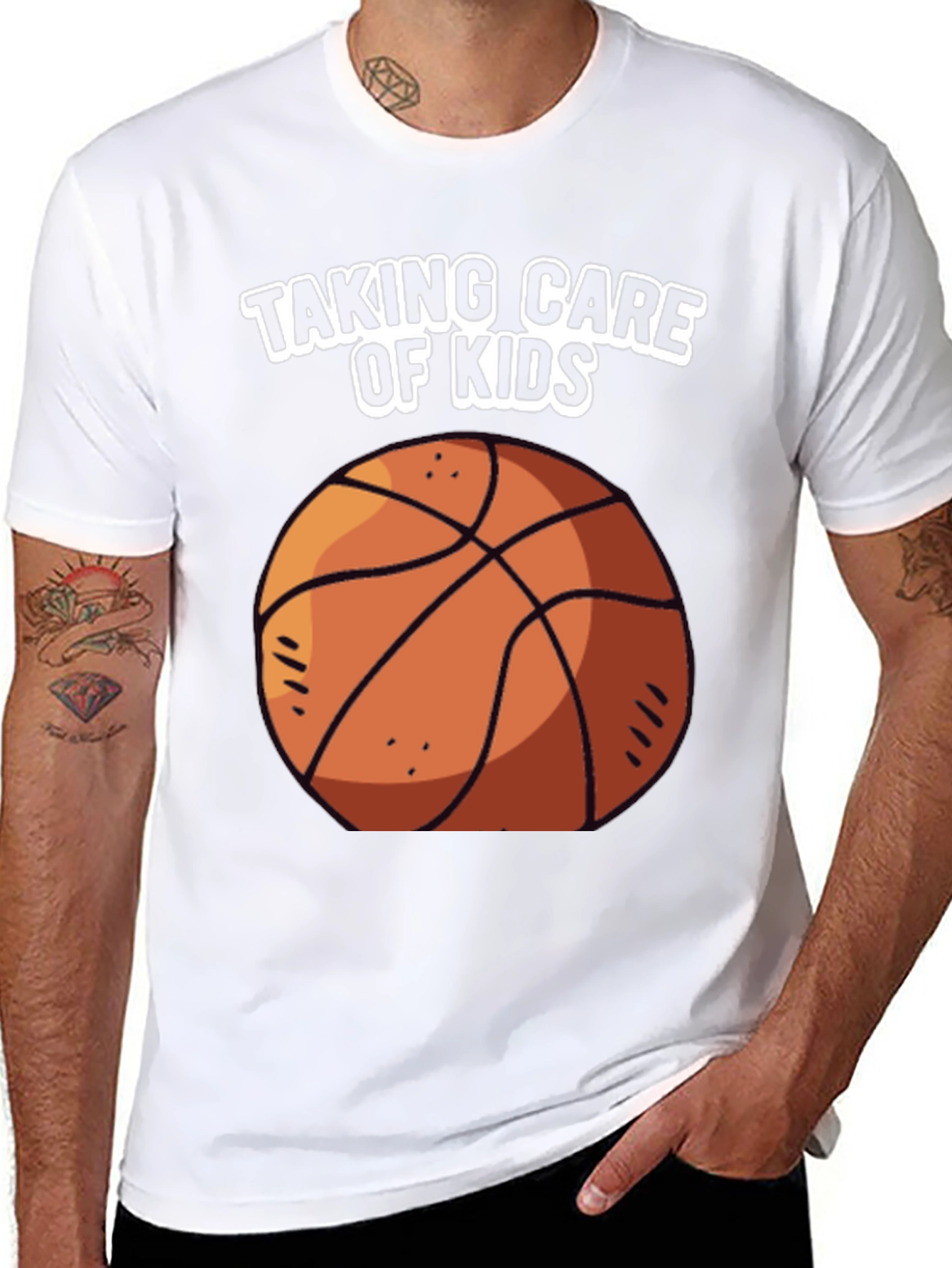 Taking Care of Kids Basketball Graphic T-Shirt