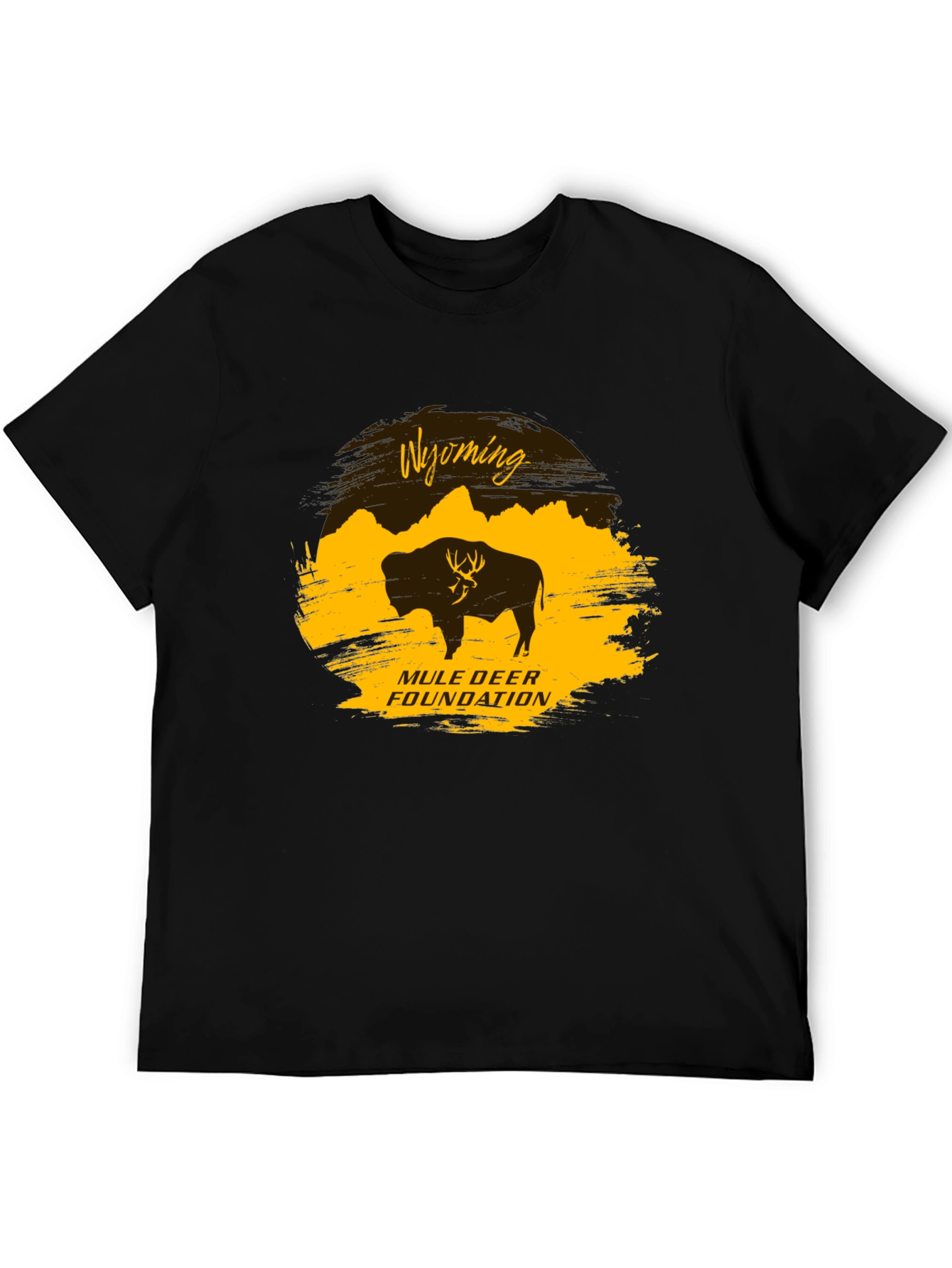 Wyoming Mule Deer Foundation Black T-Shirt