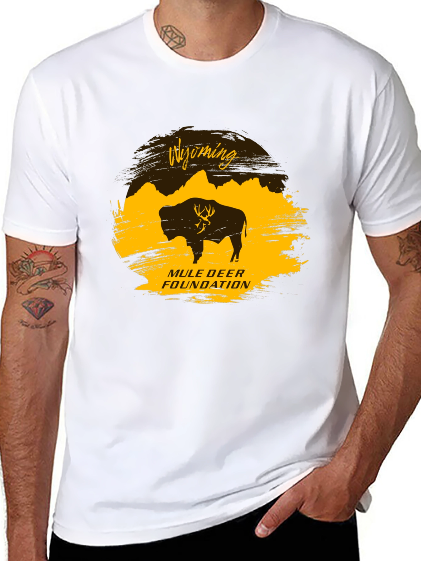 Wyoming Mule Deer Foundation Black T-Shirt