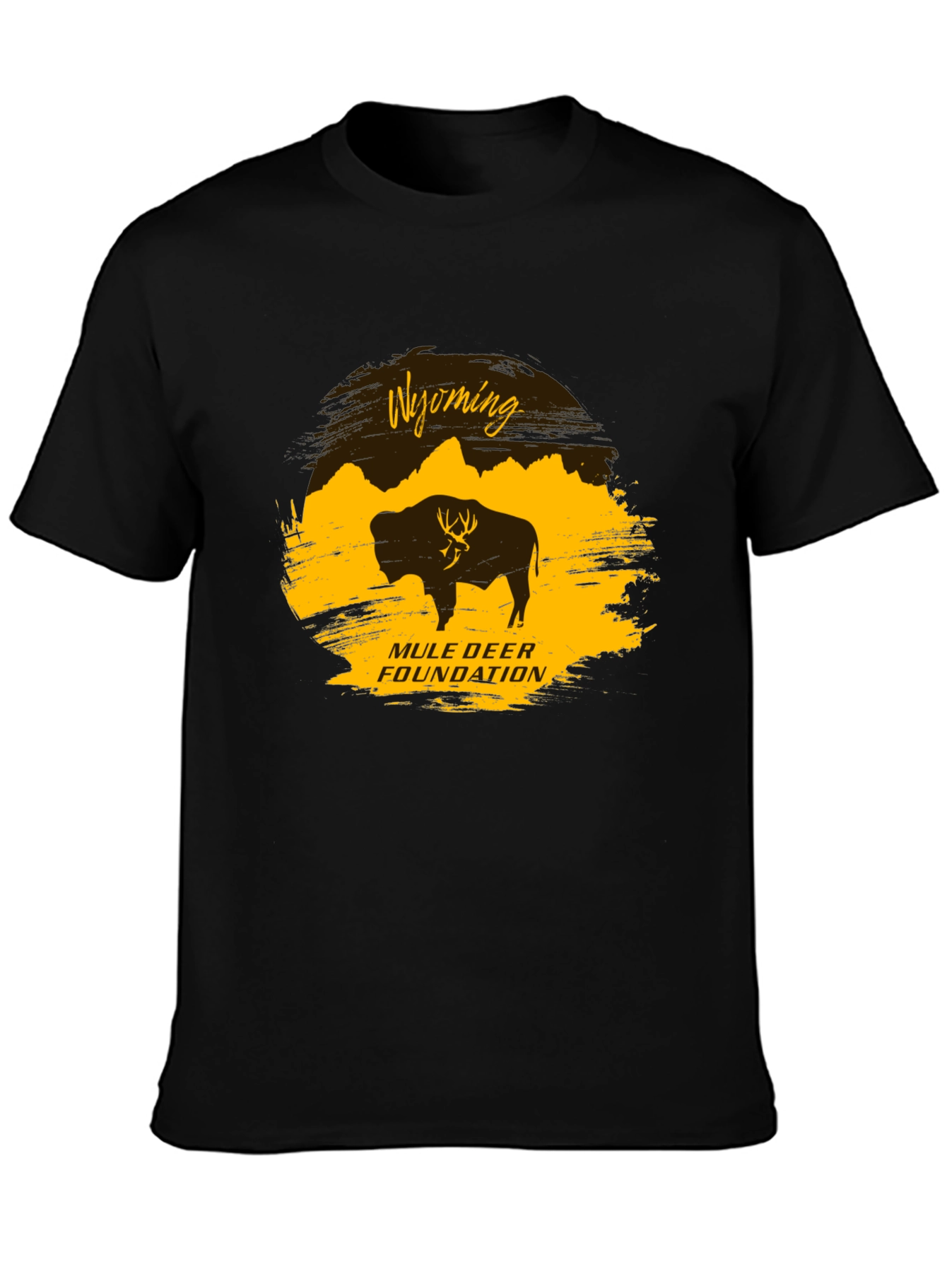 Wyoming Mule Deer Foundation Black T-Shirt