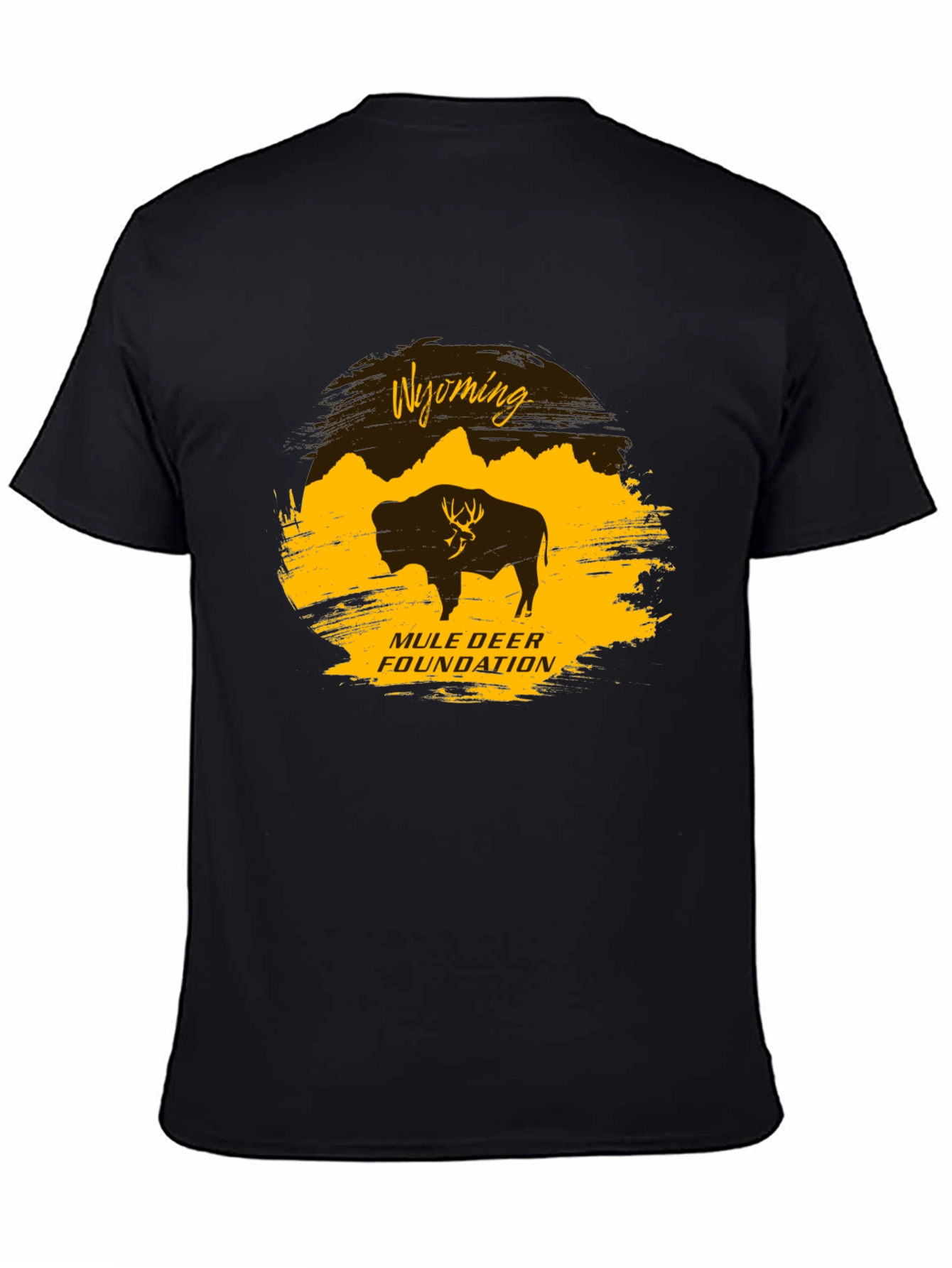 Wyoming Mule Deer Foundation Black T-Shirt