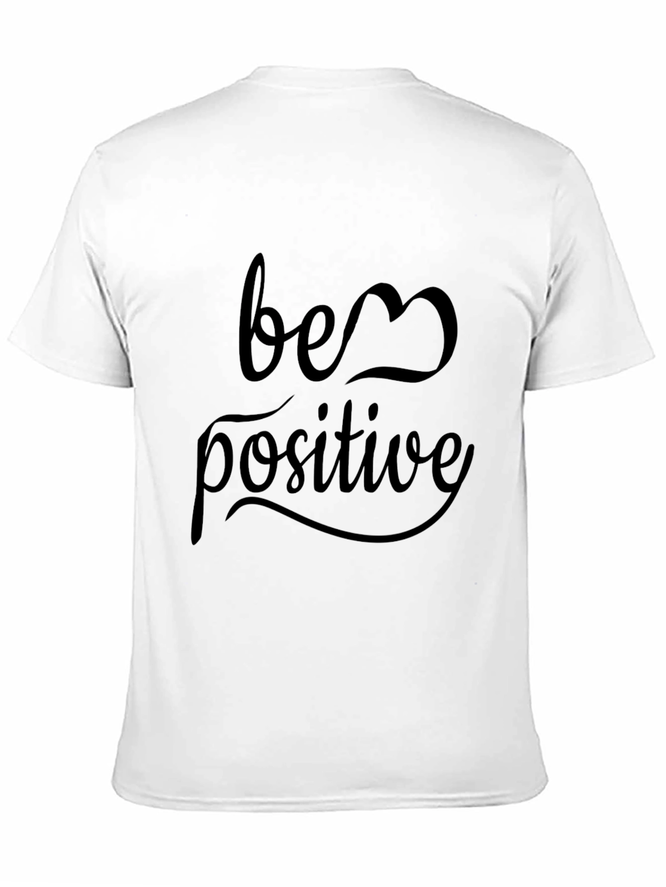 Be Positive Black Graphic Tee - Inspirational Mens T-Shirt