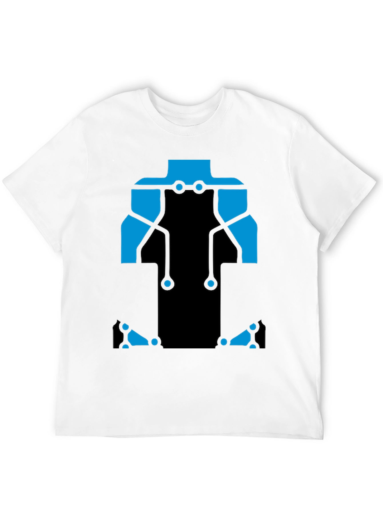 Circuit Board T-Shirt - Black and Blue Design