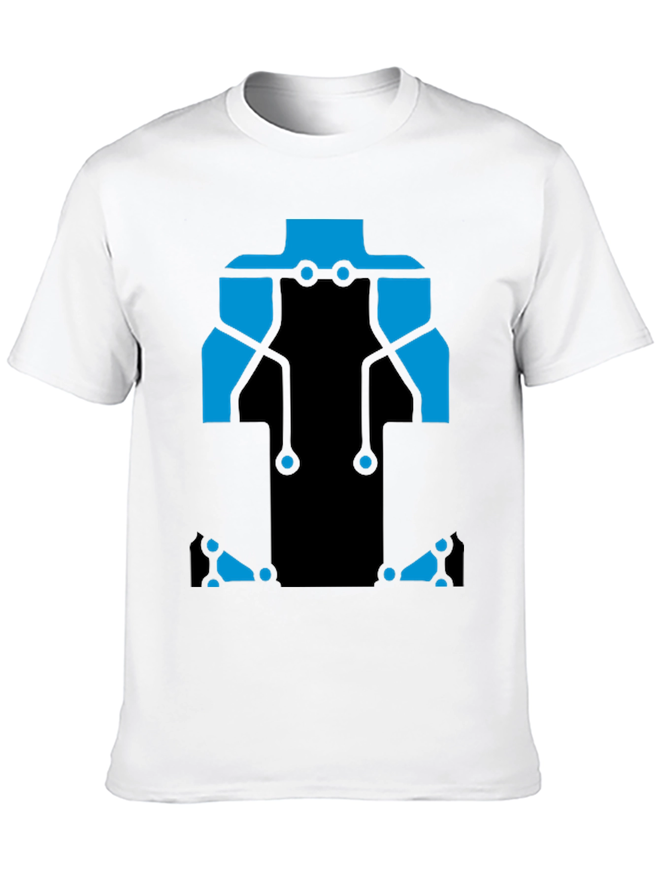 Circuit Board T-Shirt - Black and Blue Design
