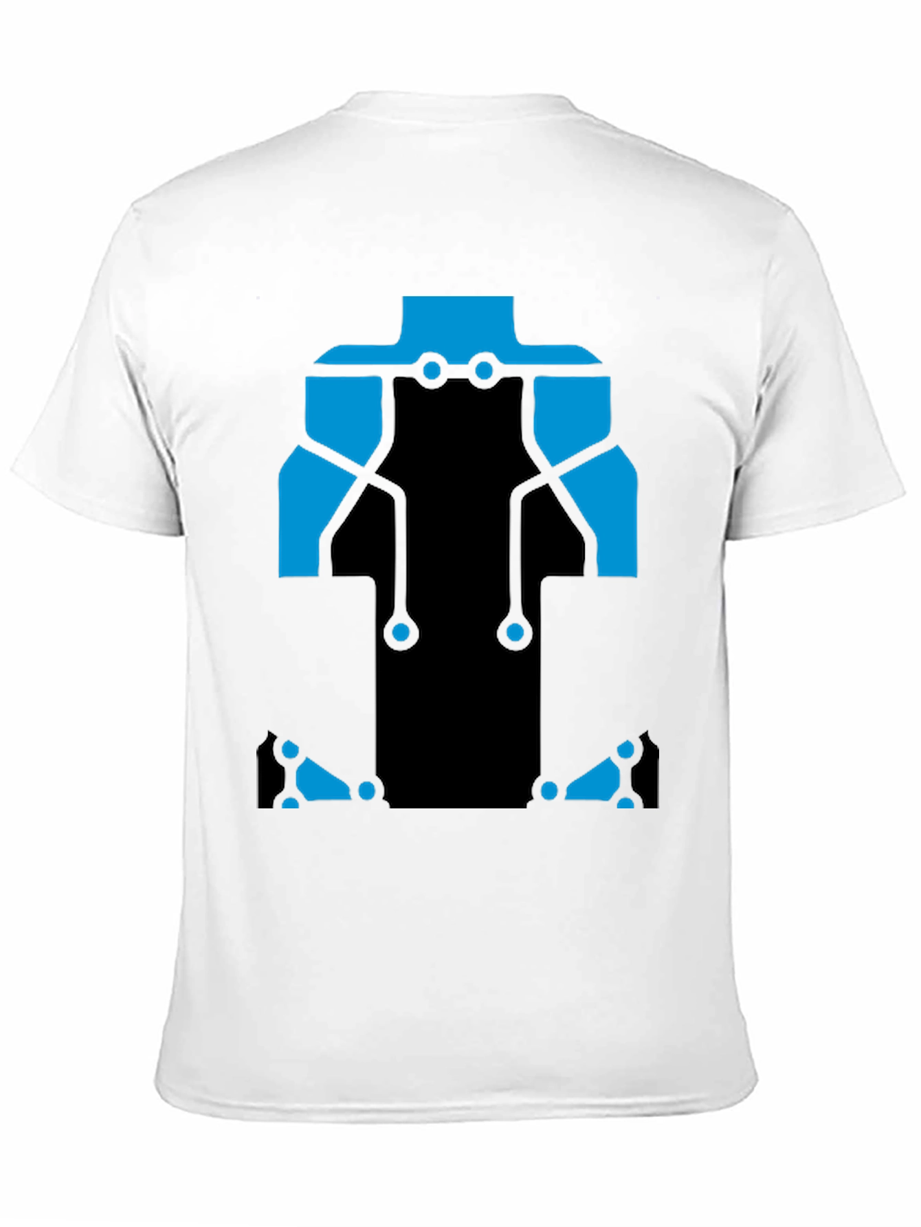 Circuit Board T-Shirt - Black and Blue Design
